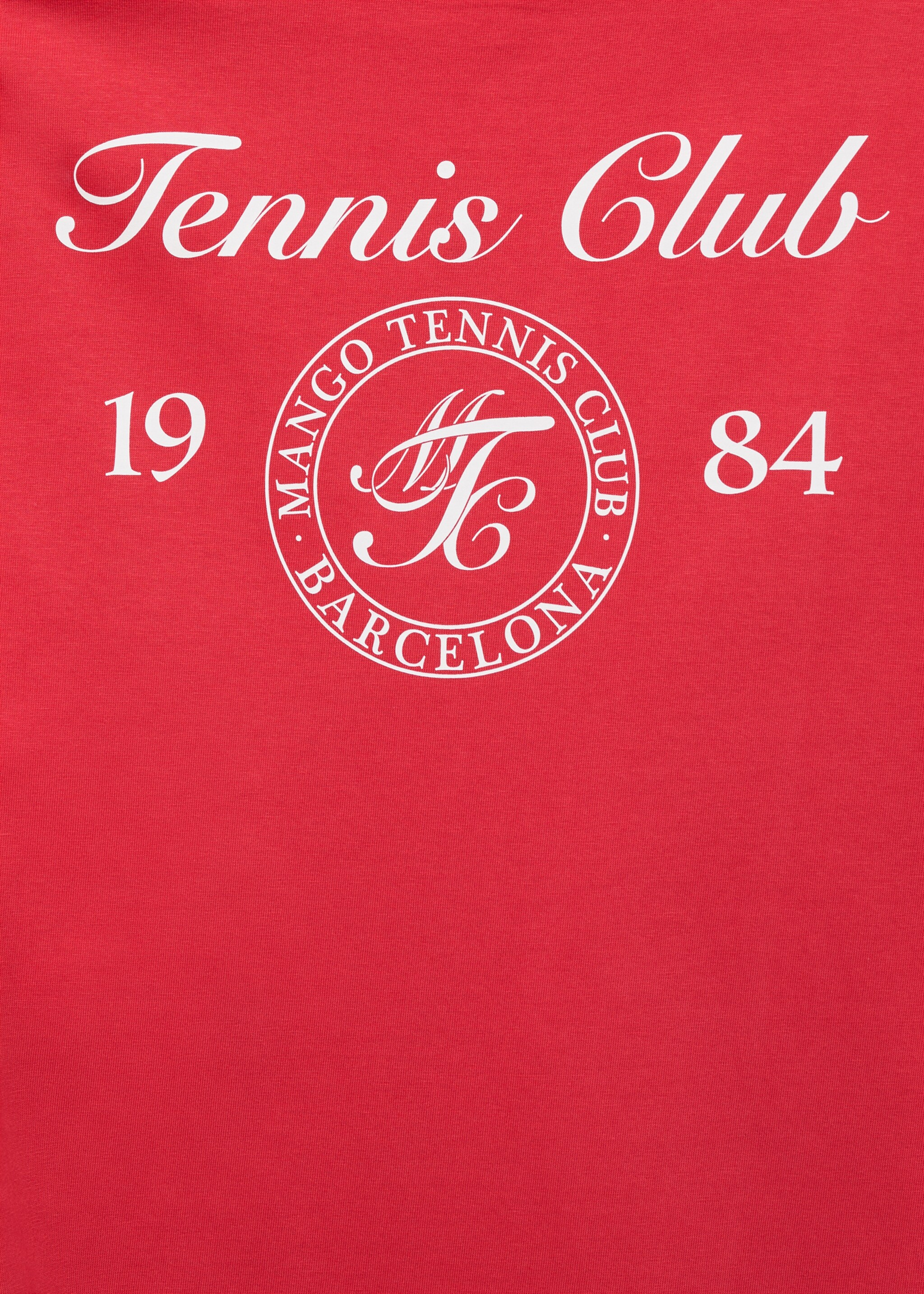 Cotton t-shirt with printed message - Details of the article 0, Red. Ref: 87027908-00.