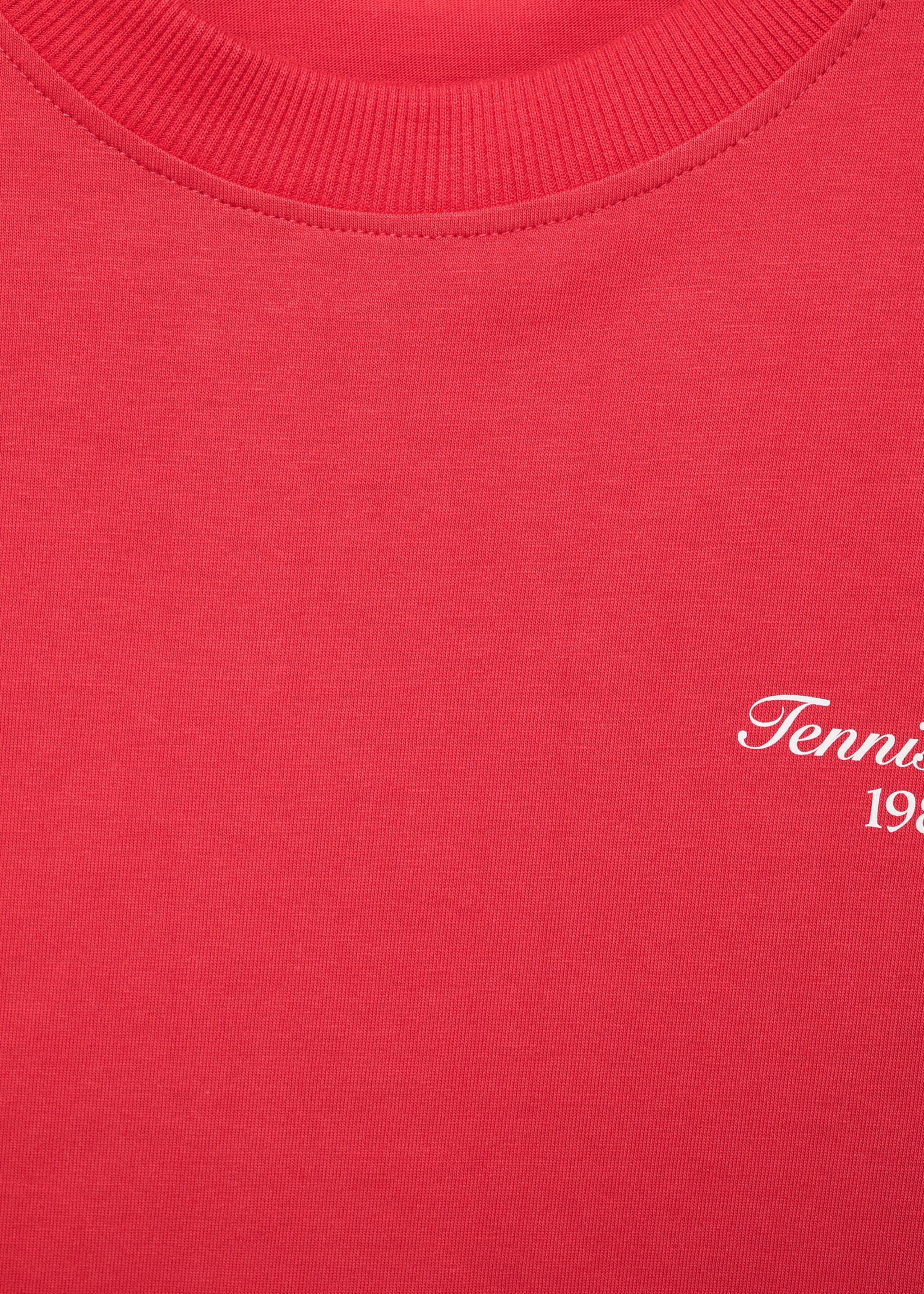 Cotton t-shirt with printed message - Details of the article 8, Red. Ref: 87027908-00.