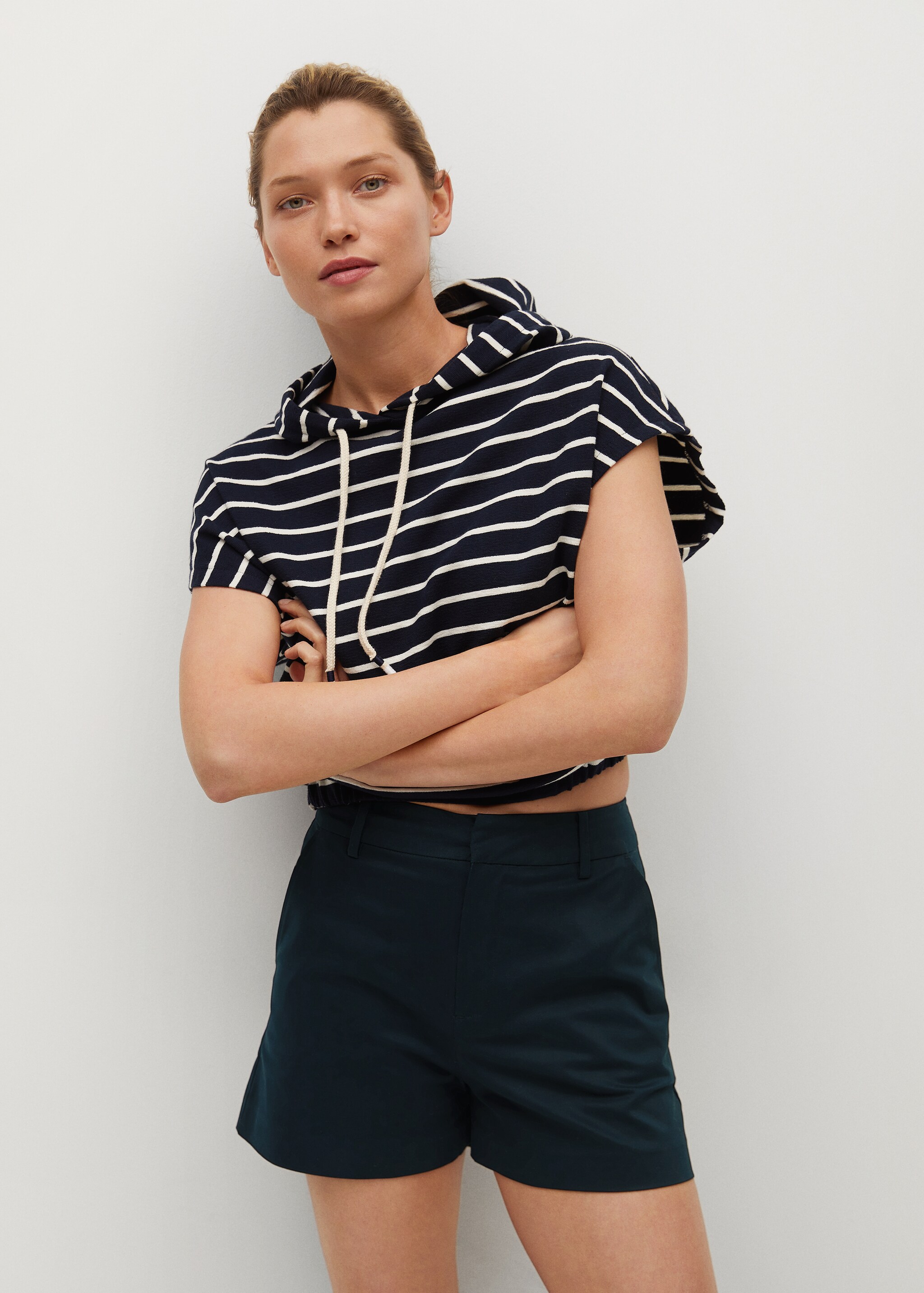 Pockets cotton shorts - Medium plane