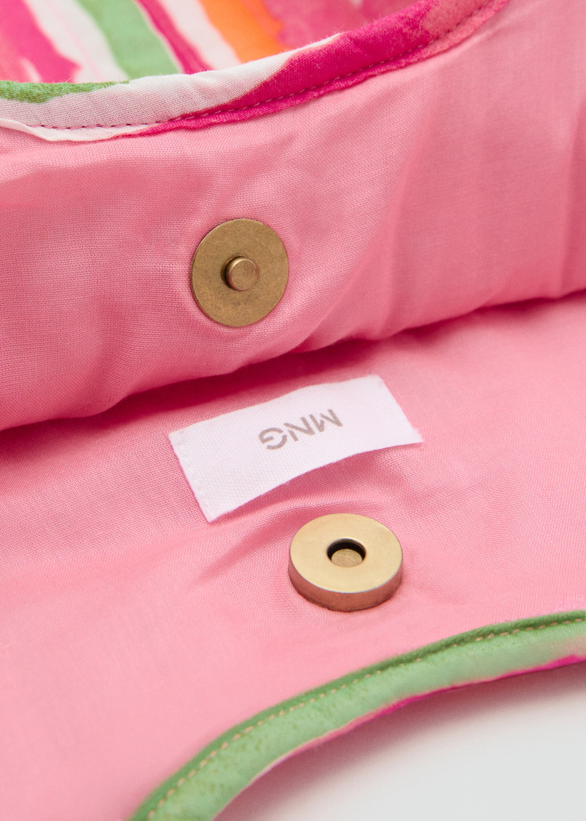 Printed tote bag - Details of the article 1, Pink. Ref: 87028261-00.