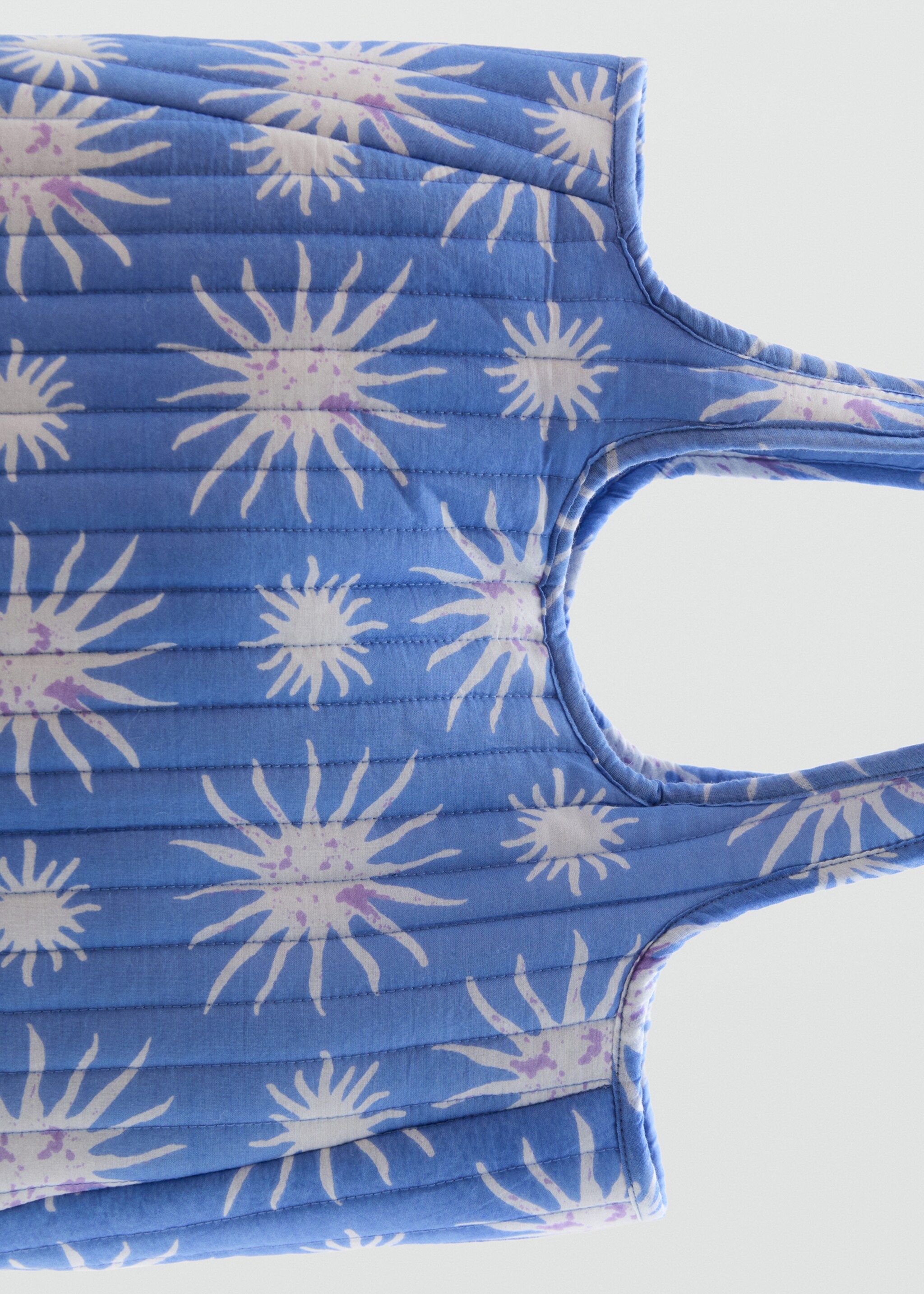 Gemusterte Tote-Bag - Detail des Artikels 1, Blau. Ref: 87028262-00.