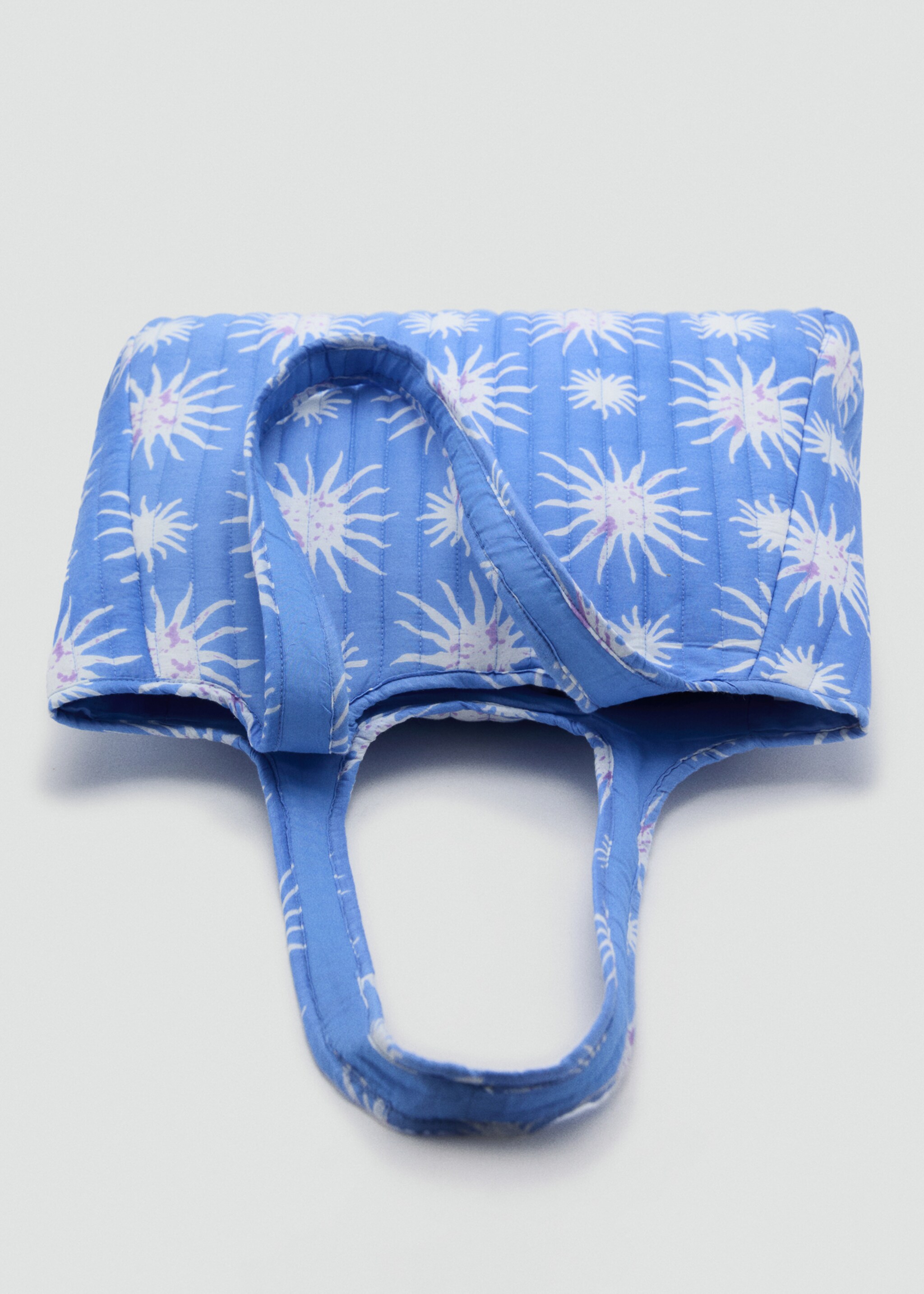 Gemusterte Tote-Bag - Detail des Artikels 2, Blau. Ref: 87028262-00.