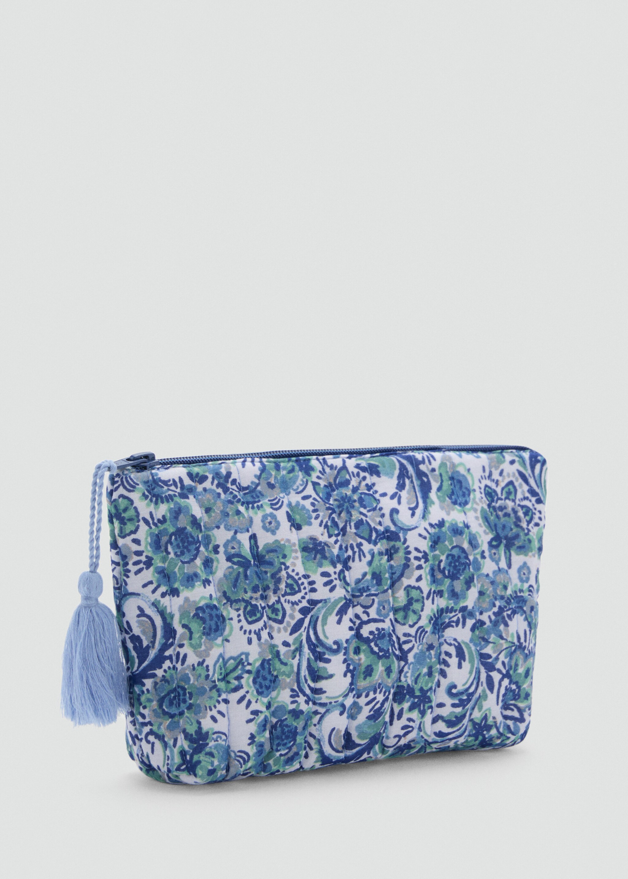 Quilted printed toiletry bag - Medium plane, Blue. Ref: 87028264-00.