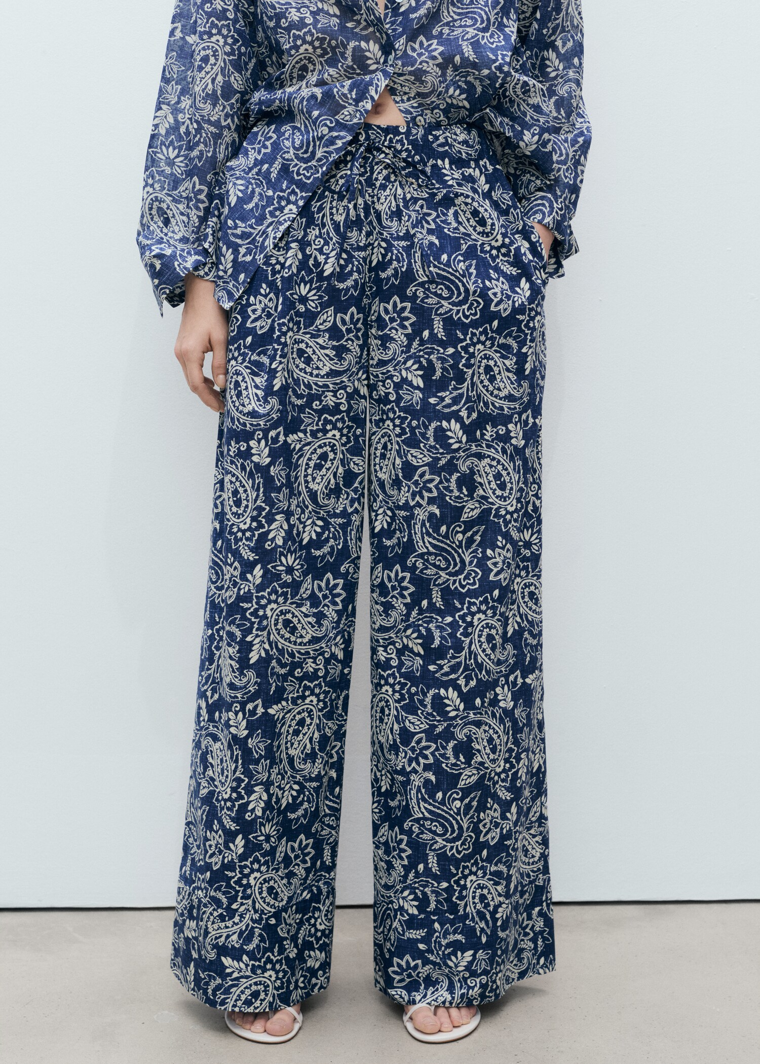 Pantalon imprimé coton - Plan moyen