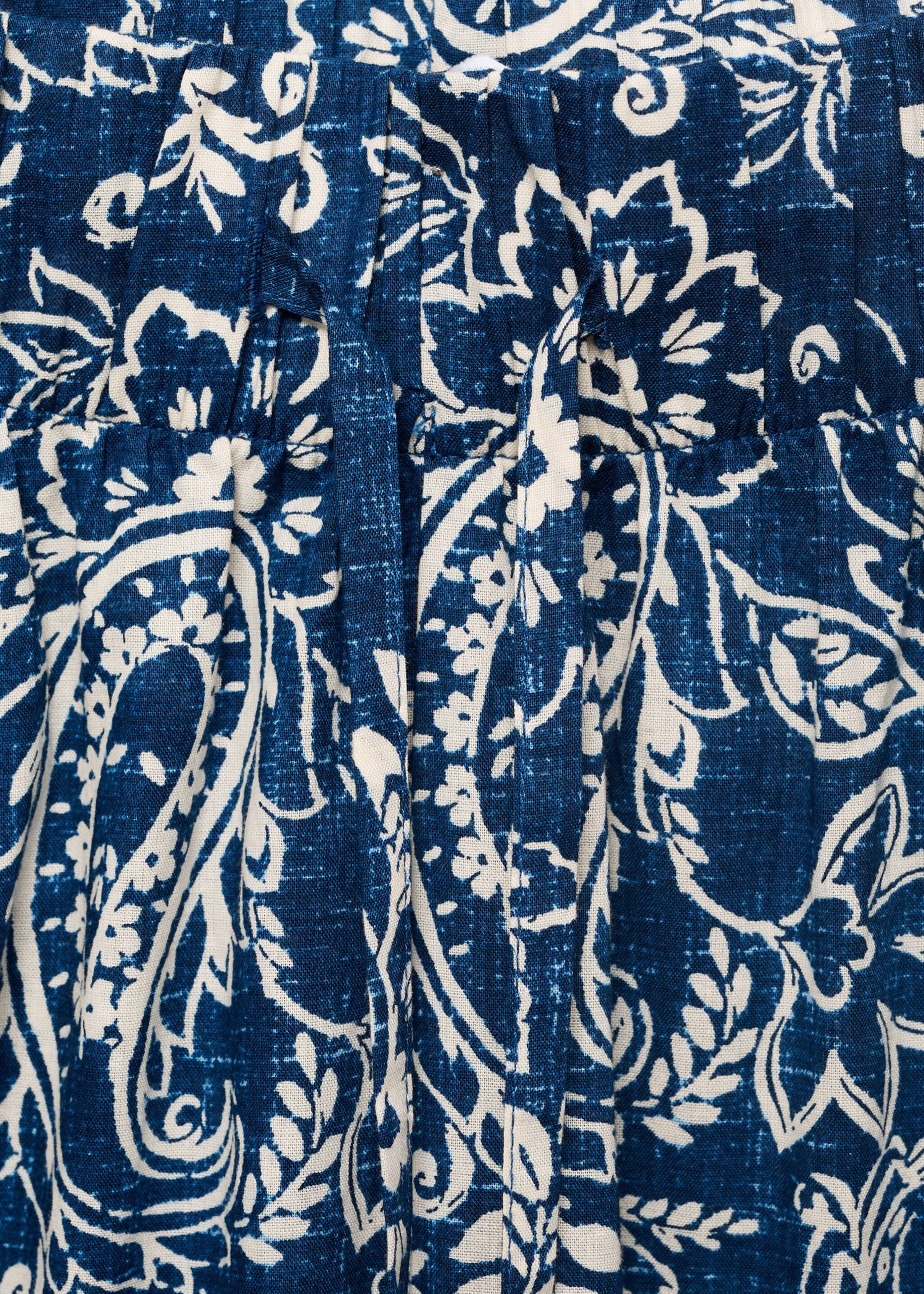 Pantalon imprimé coton - Détail de l'article 8, Bleu. Ref: 87028645-00.