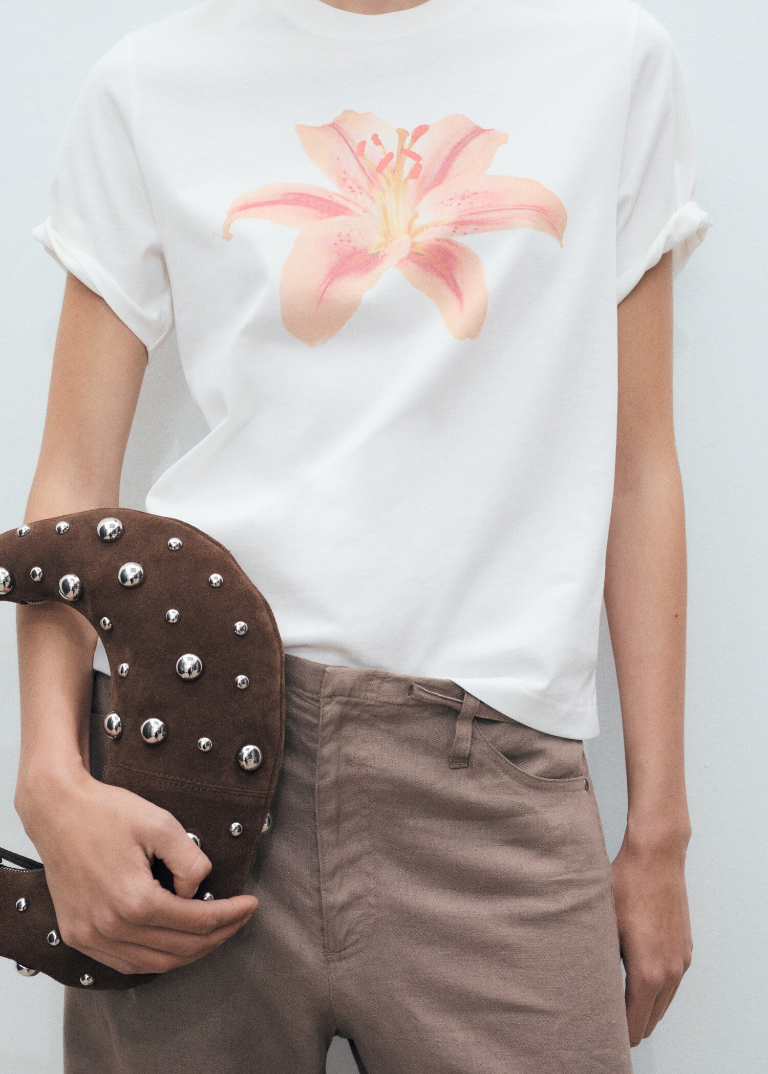 Floral print T-shirt - Medium plane
