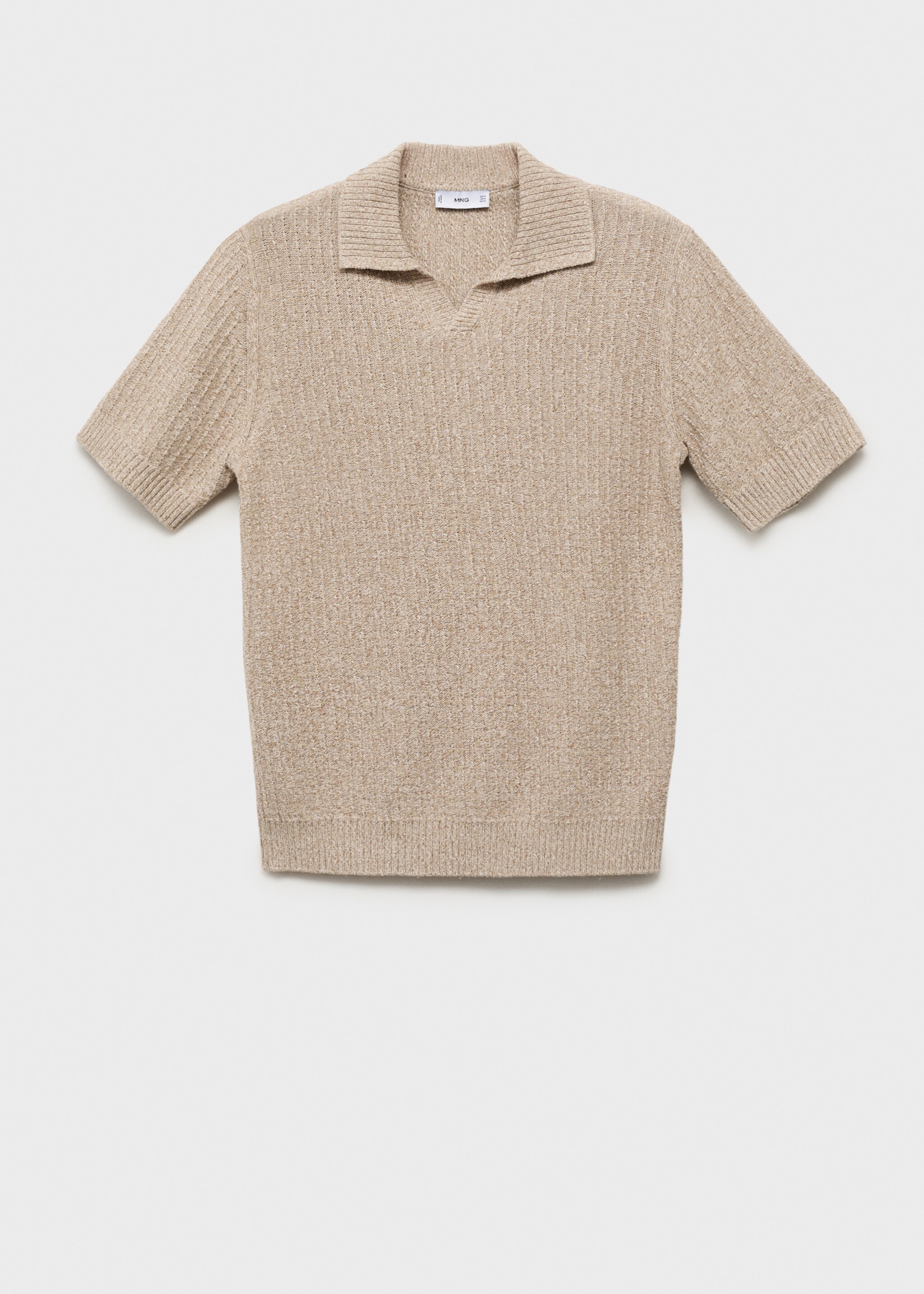 Polo algodón punto estructura - Artículo sin modelo, Beige. Ref: 87029213-00.