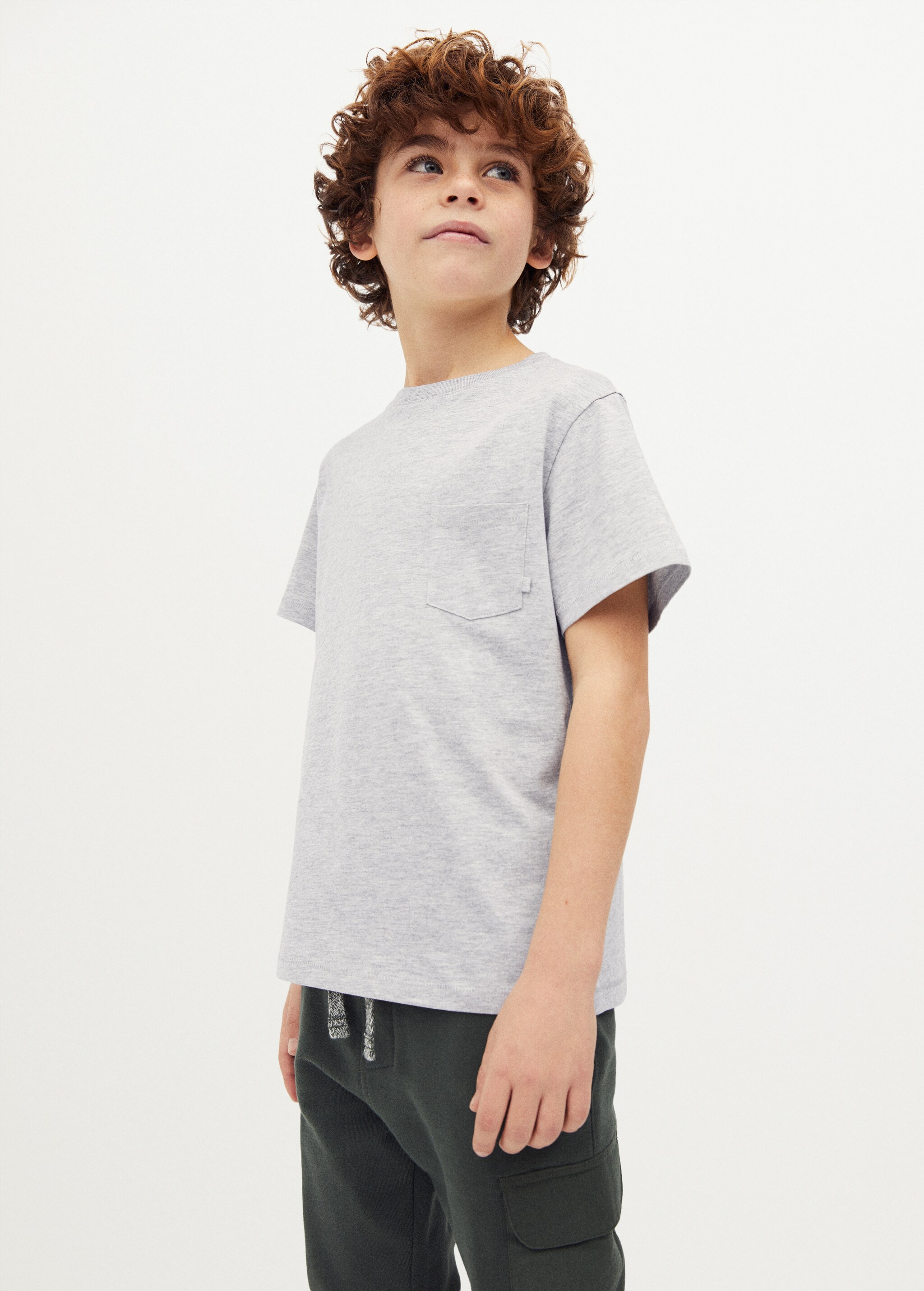 Organic cotton pocket t-shirt - Medium plane