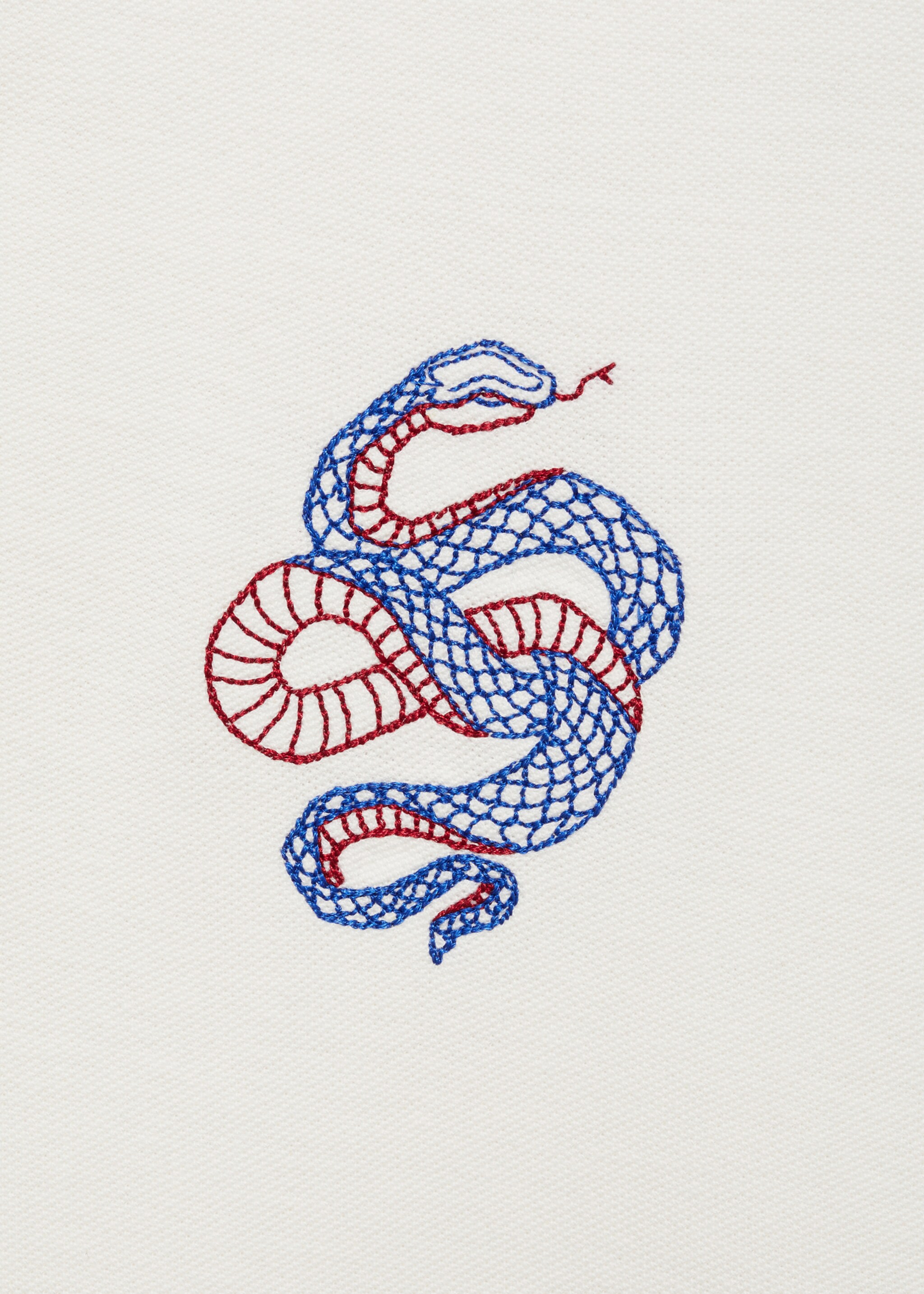 100% cotton polo shirt with embroidered graphic on the chest - Details of the article 8, White. Ref: 87030251-00.