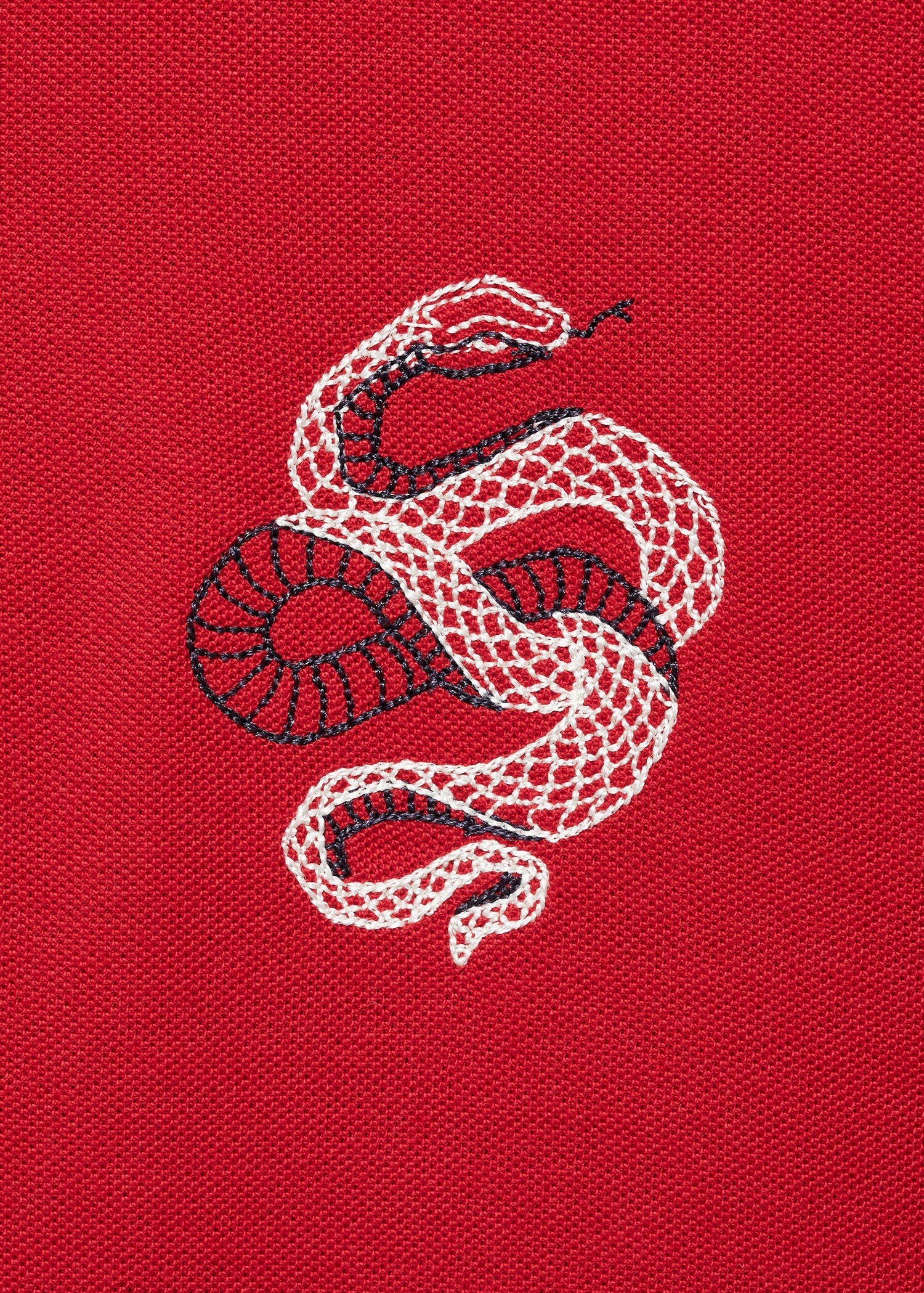 100% cotton polo shirt with embroidered graphic on the chest - Details of the article 0