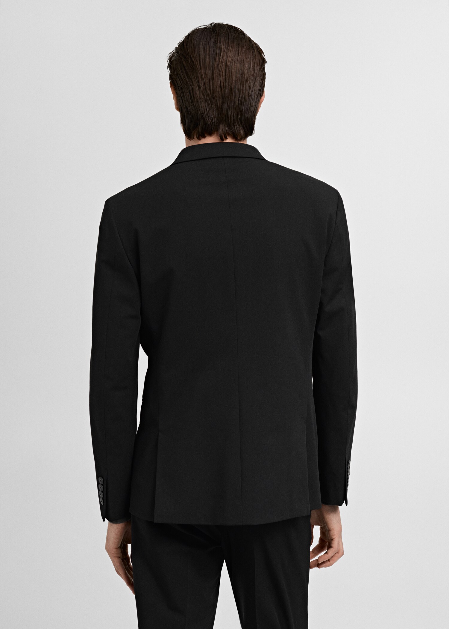 Super slim-fit suit jacket in stretch fabric - Reverse of the article