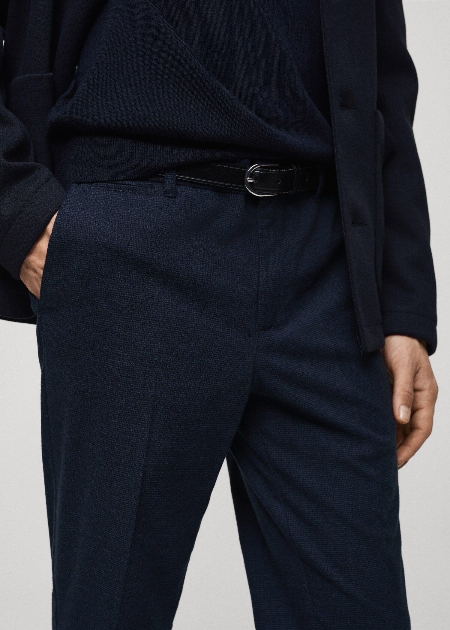 Flanellhose mit Mikro-Fischgrätmuster - Detail des Artikels 1