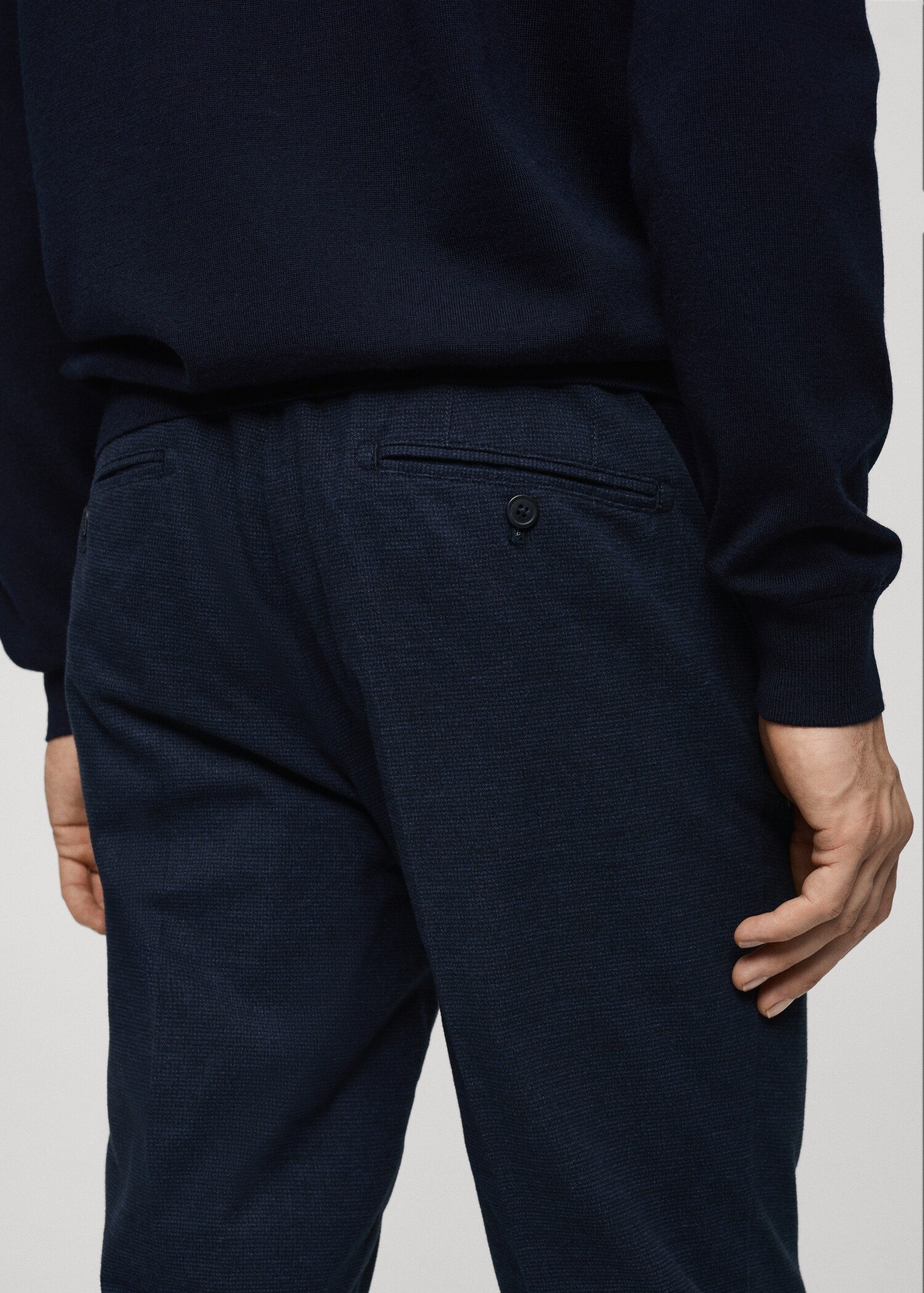 Flanellhose mit Mikro-Fischgrätmuster - Detail des Artikels 6