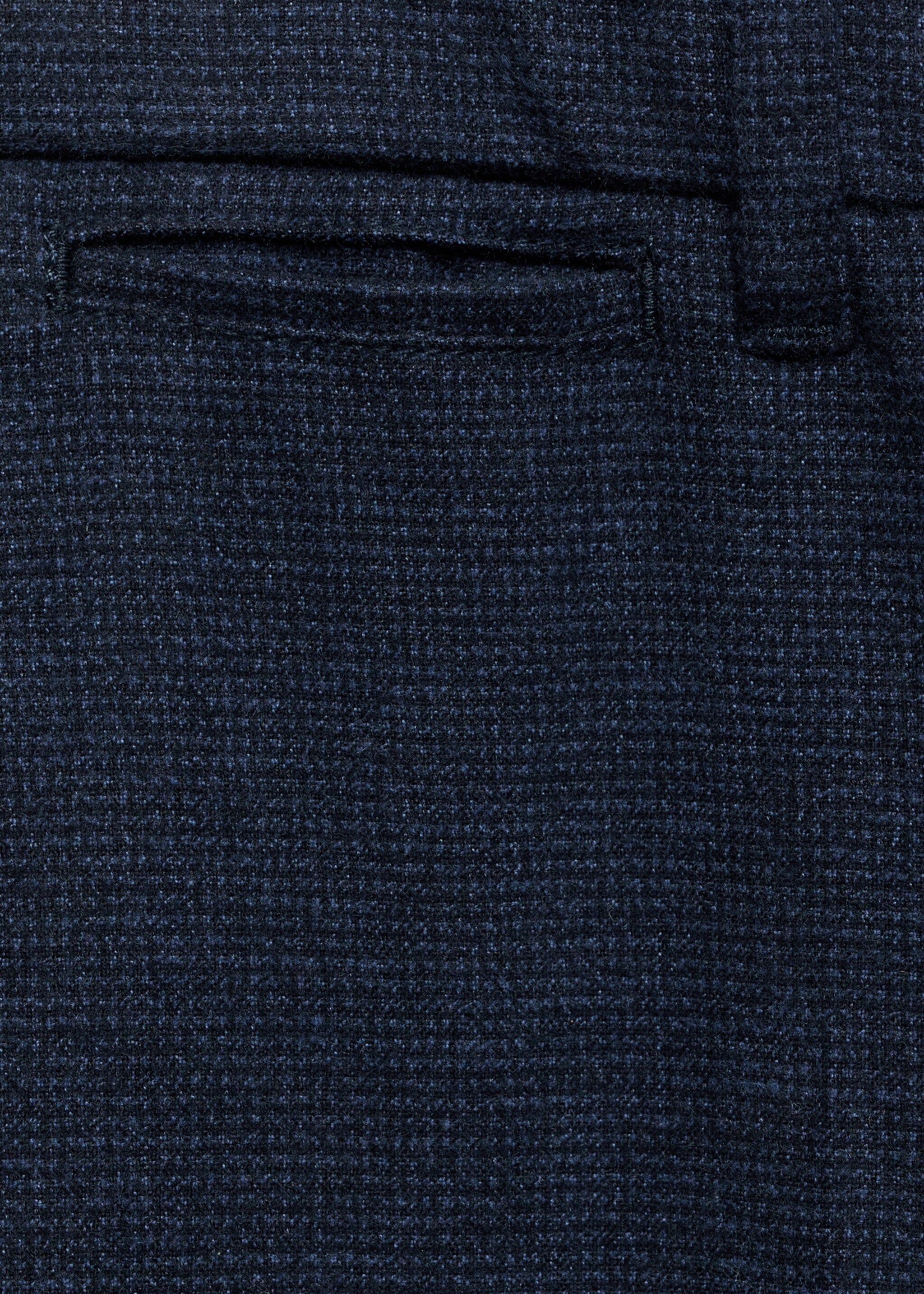 Micro-houndstooth flannel pants - Details of the article 8, Indigo Blue. Ref: 87030254-00.