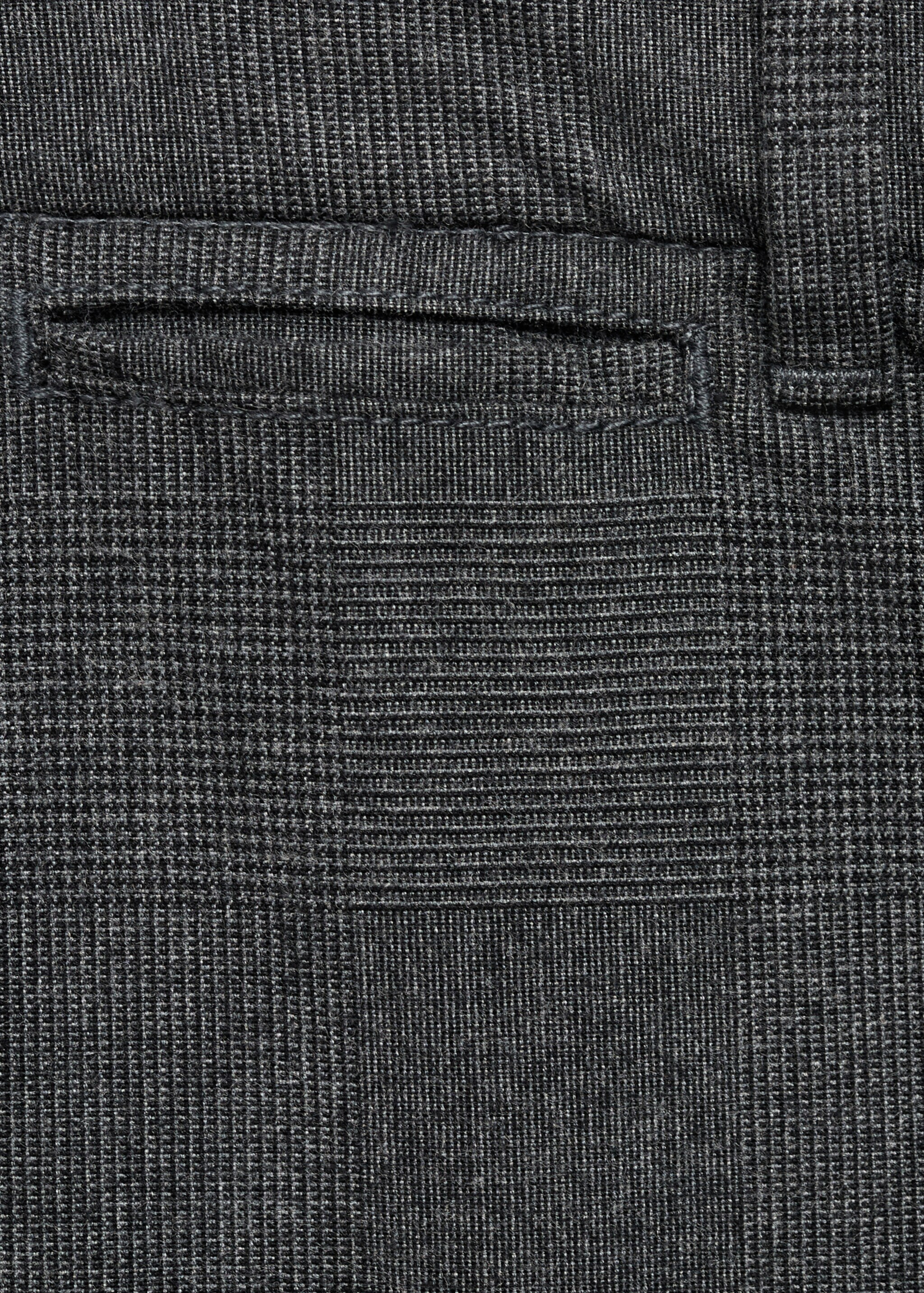 Flanellhose mit Prince-of-Wales-Check - Detail des Artikels 0, Grau. Ref: 87030255-00.