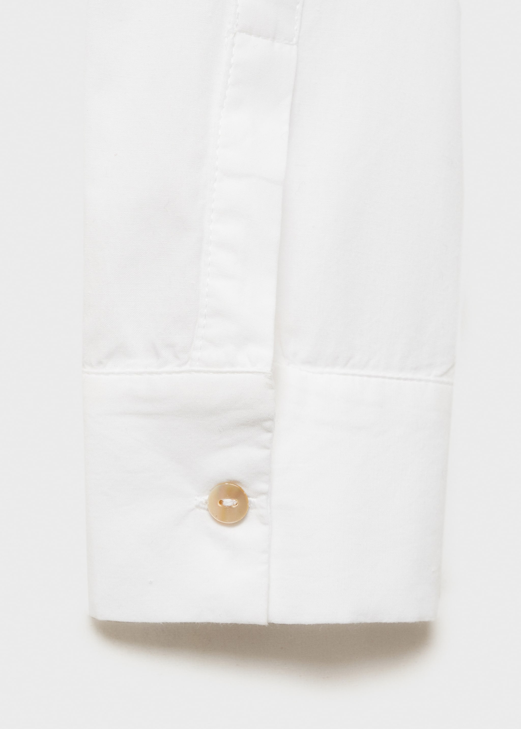 Oversized katoenen overhemd - Detail van het artikel 0, Gebroken wit. Ref: 87030261-00.