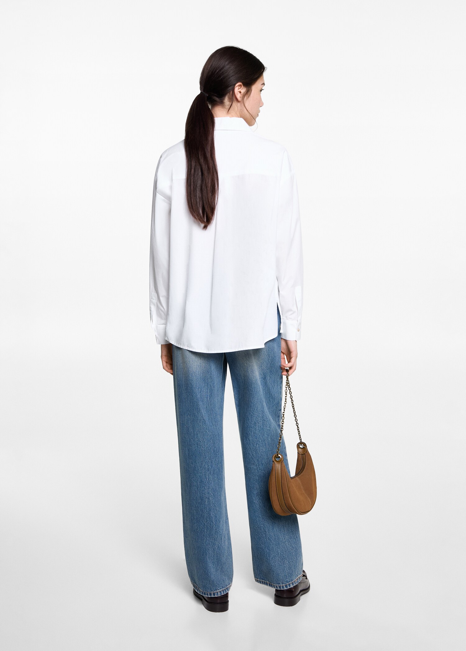 Oversize cotton shirt - Reverse of the article