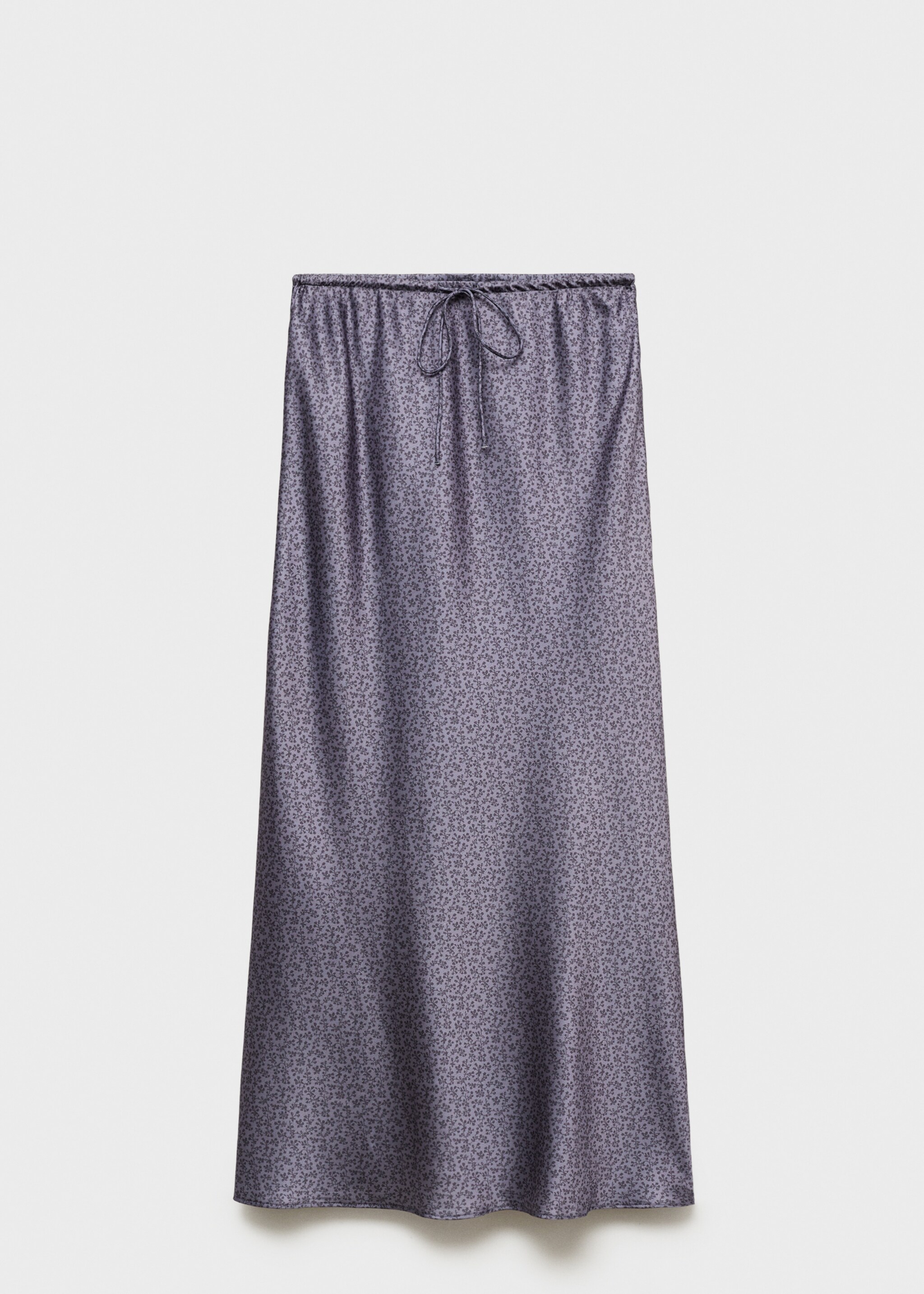 Bedrukte satijnen rok - Artikel zonder model, Lila. Ref: 87030265-00.