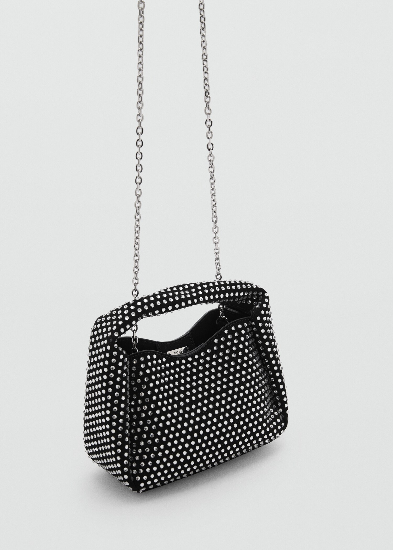 Mini rhinestone chain bag - Medium plane