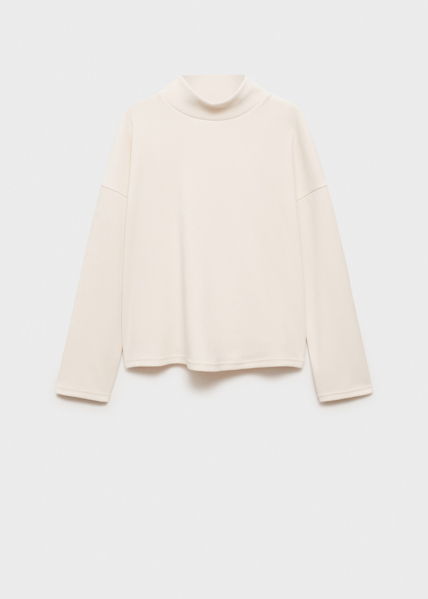 Corduroy sweatshirt with perkins neck - Article without model