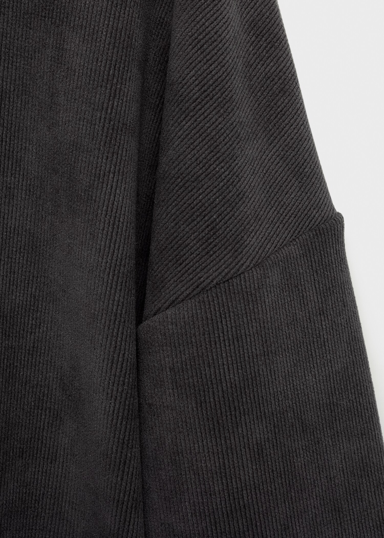 Corduroy sweatshirt with perkins neck - Details of the article 0