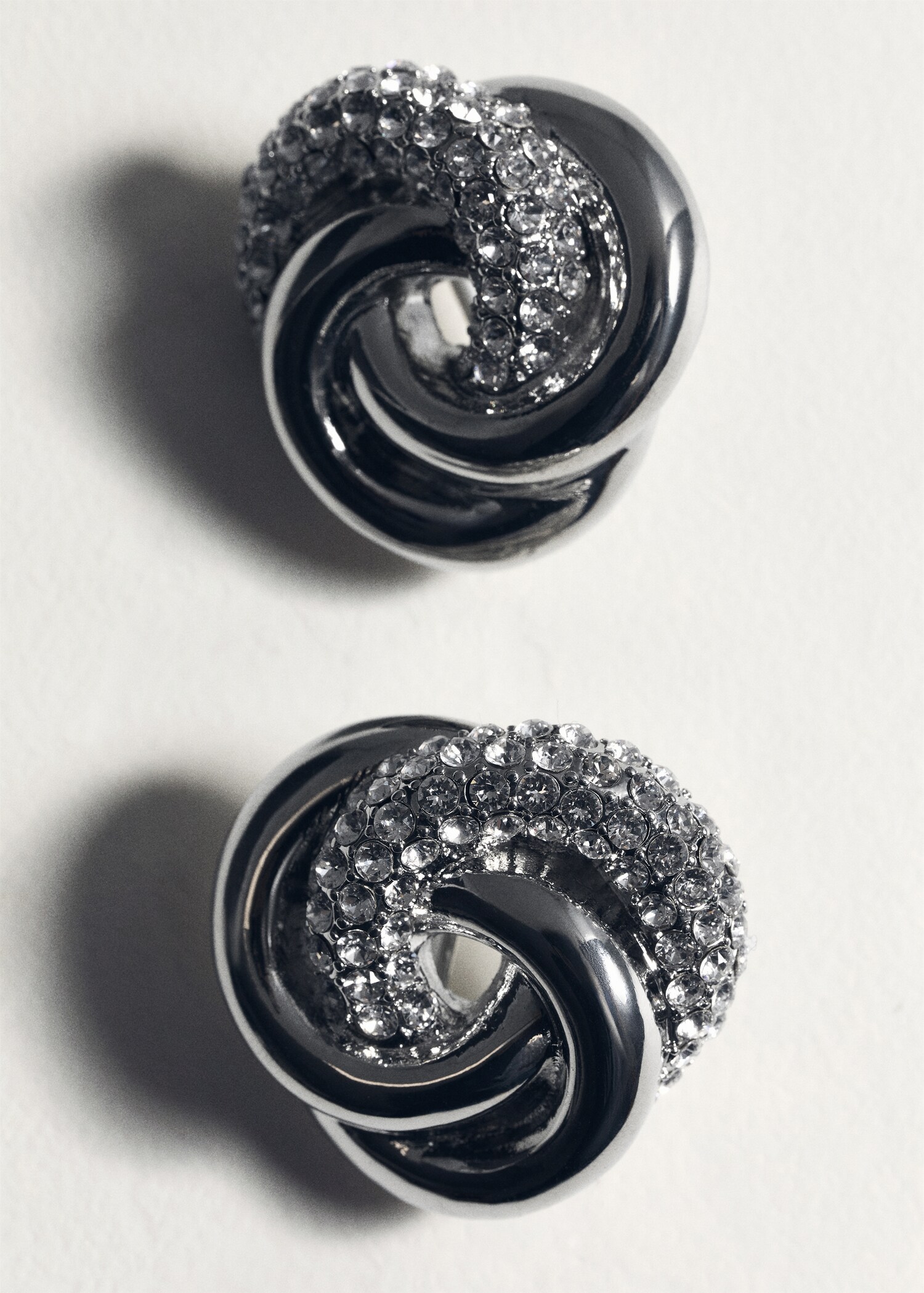 Σκουλαρίκια μπλεγμένοι κρίκοι κρύσταλλα - Λεπτομέρεια του προϊόντος 5