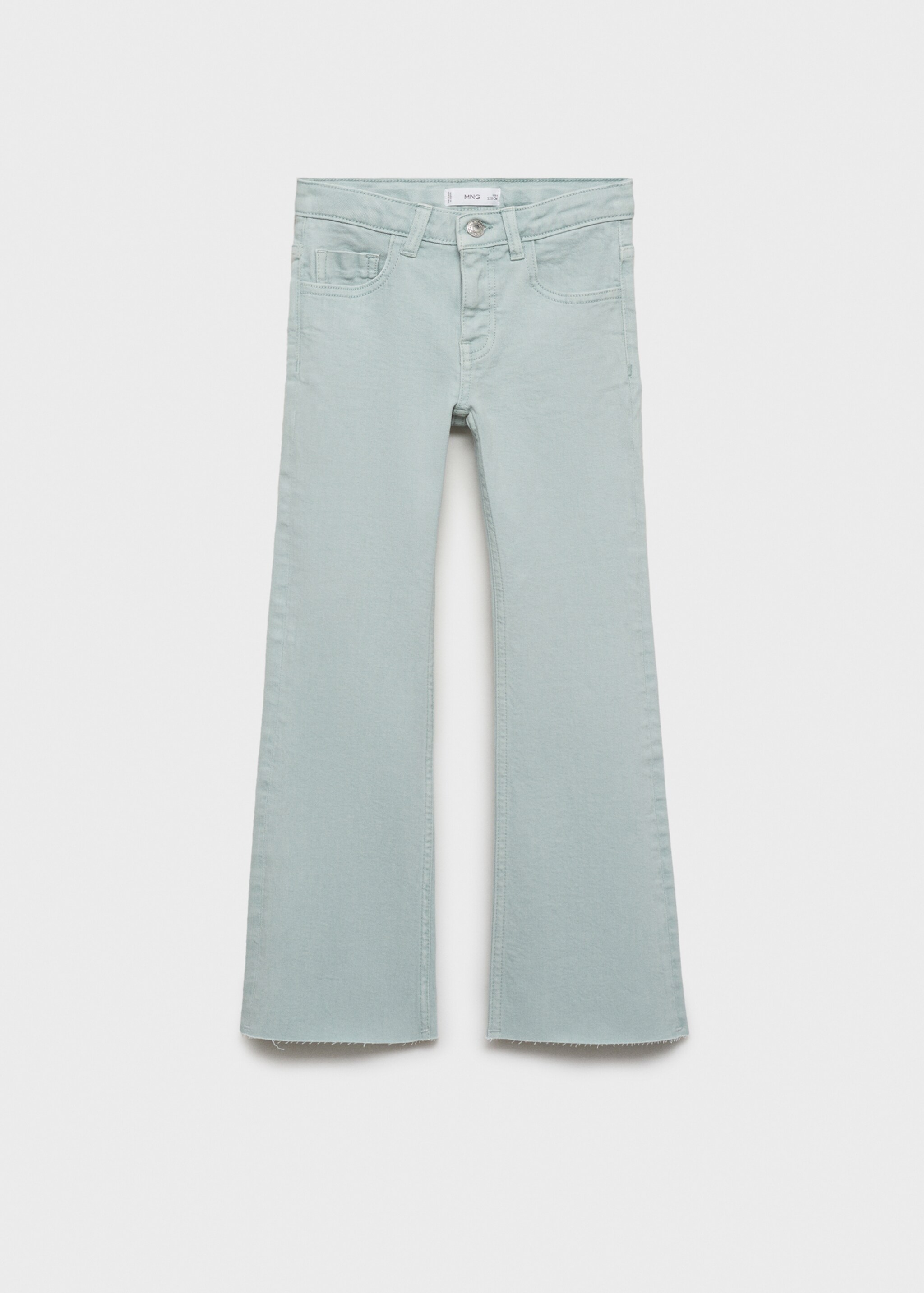 Frayed low-rise skinny jeans - Article without model, Turquoise. Ref: 87030425-00.