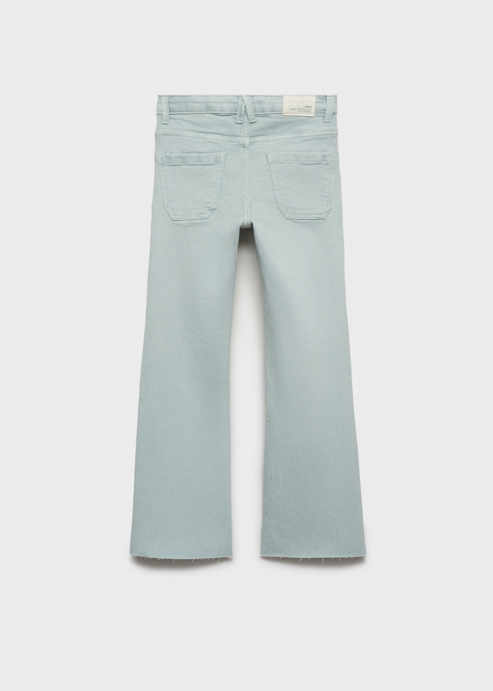 Frayed low-rise skinny jeans - Reverse of the article, Turquoise. Ref: 87030425-00.
