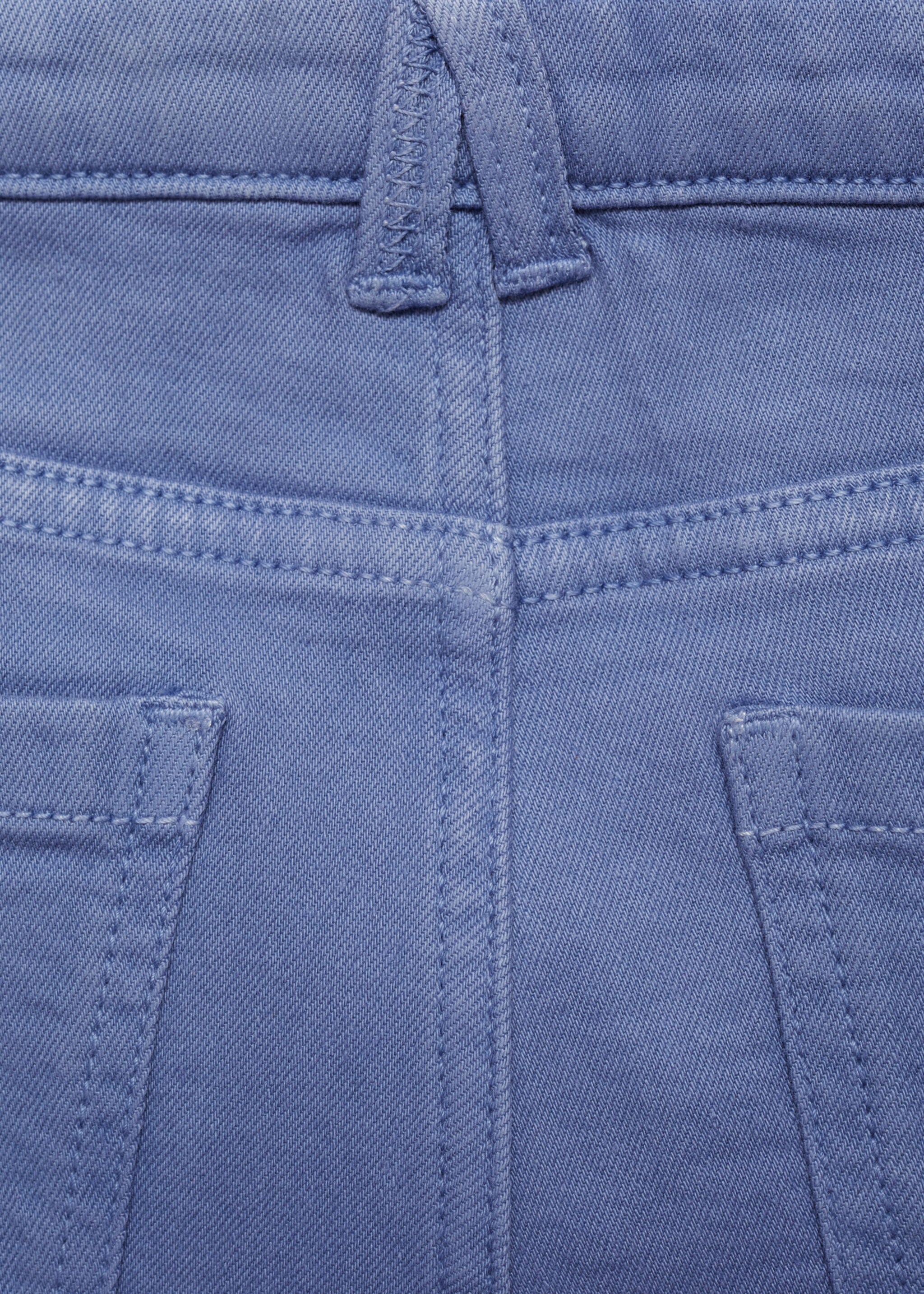 Utsvängda jeans med fransad fåll - Detaljer om artikeln 0, Bläckblå. Ref: 87030425-00.