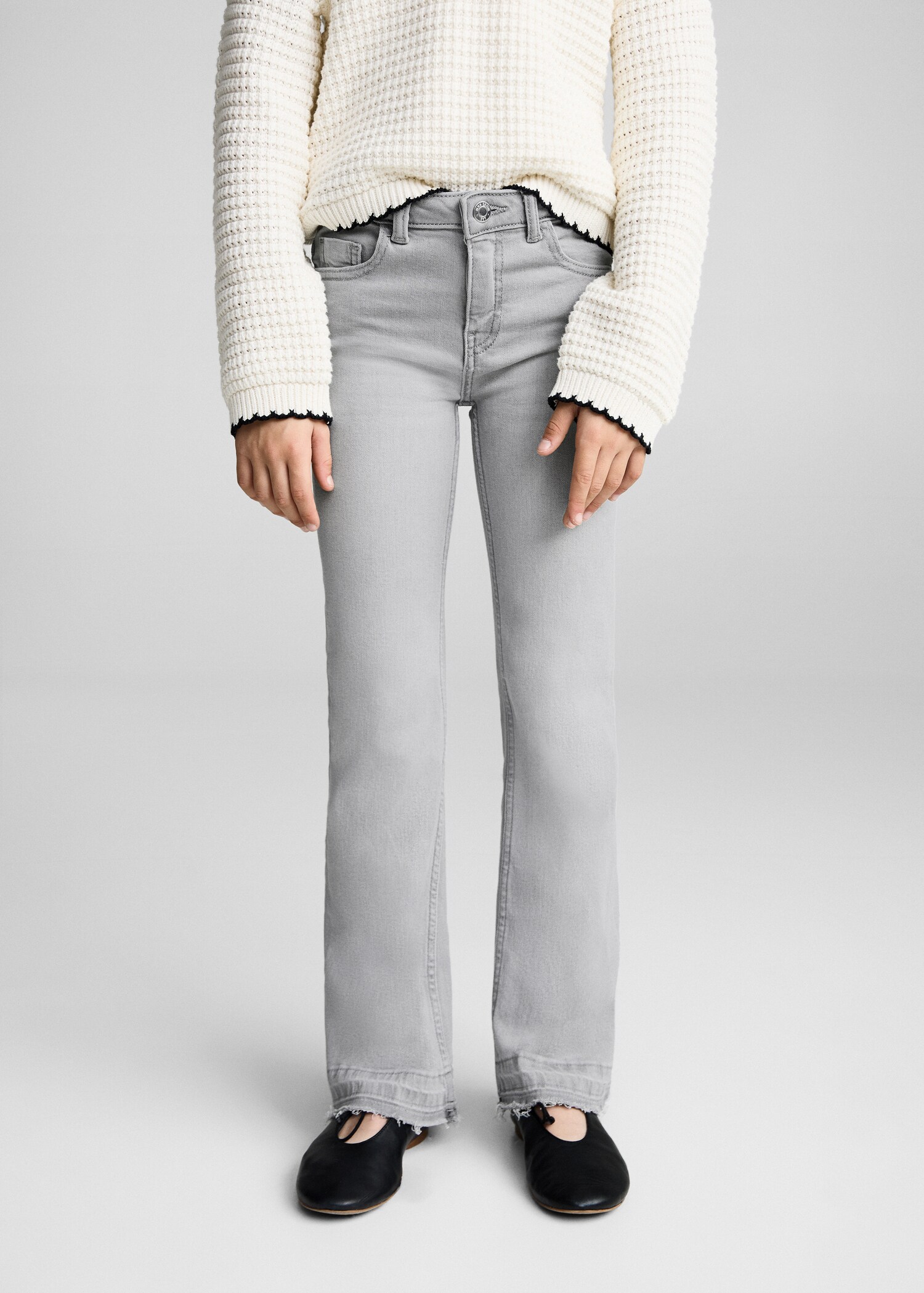 Frayed low-rise skinny jeans - Medium plane