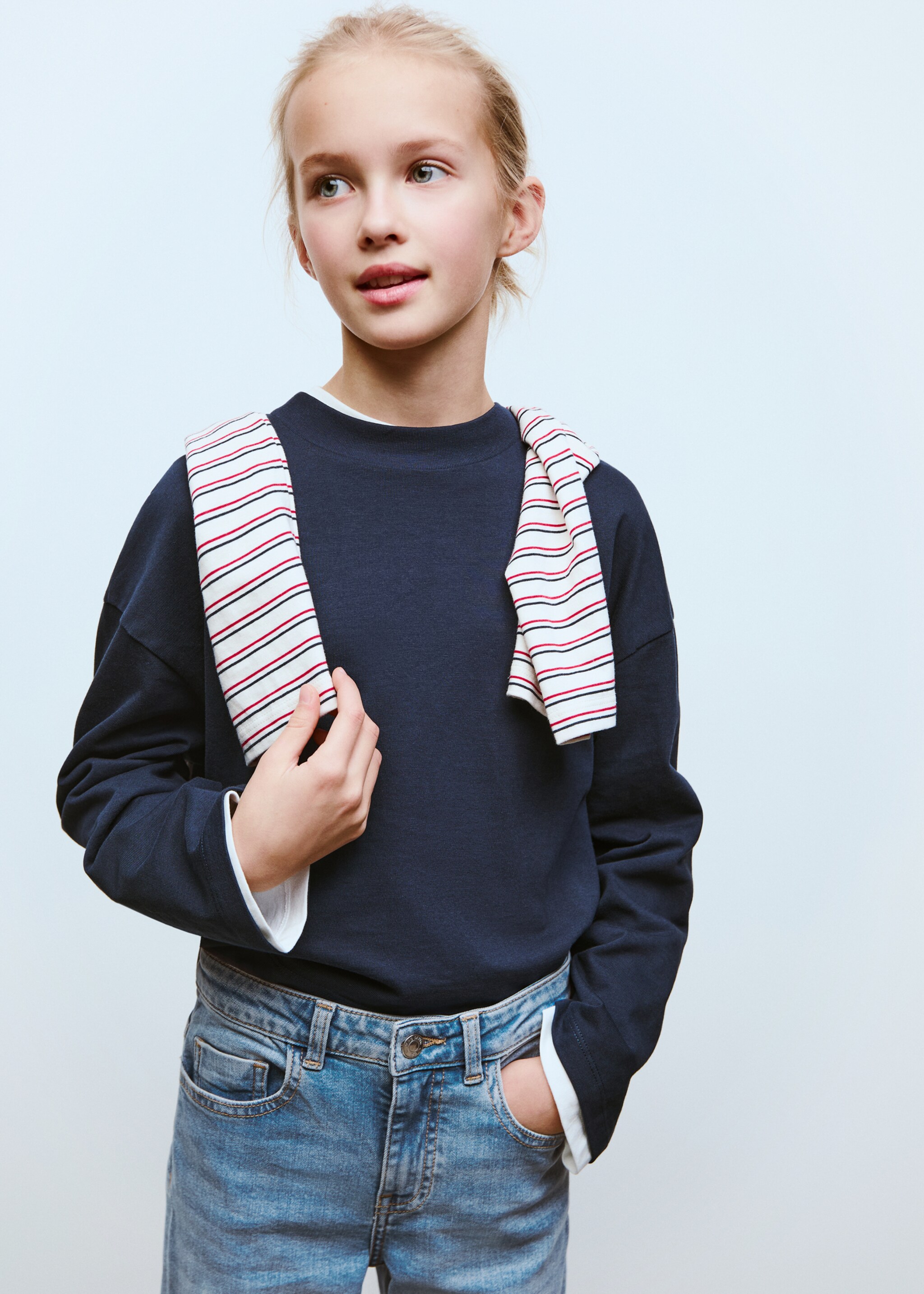 Frayed low-rise skinny jeans - Medium plane, Medium Blue. Ref: 87030425-00.