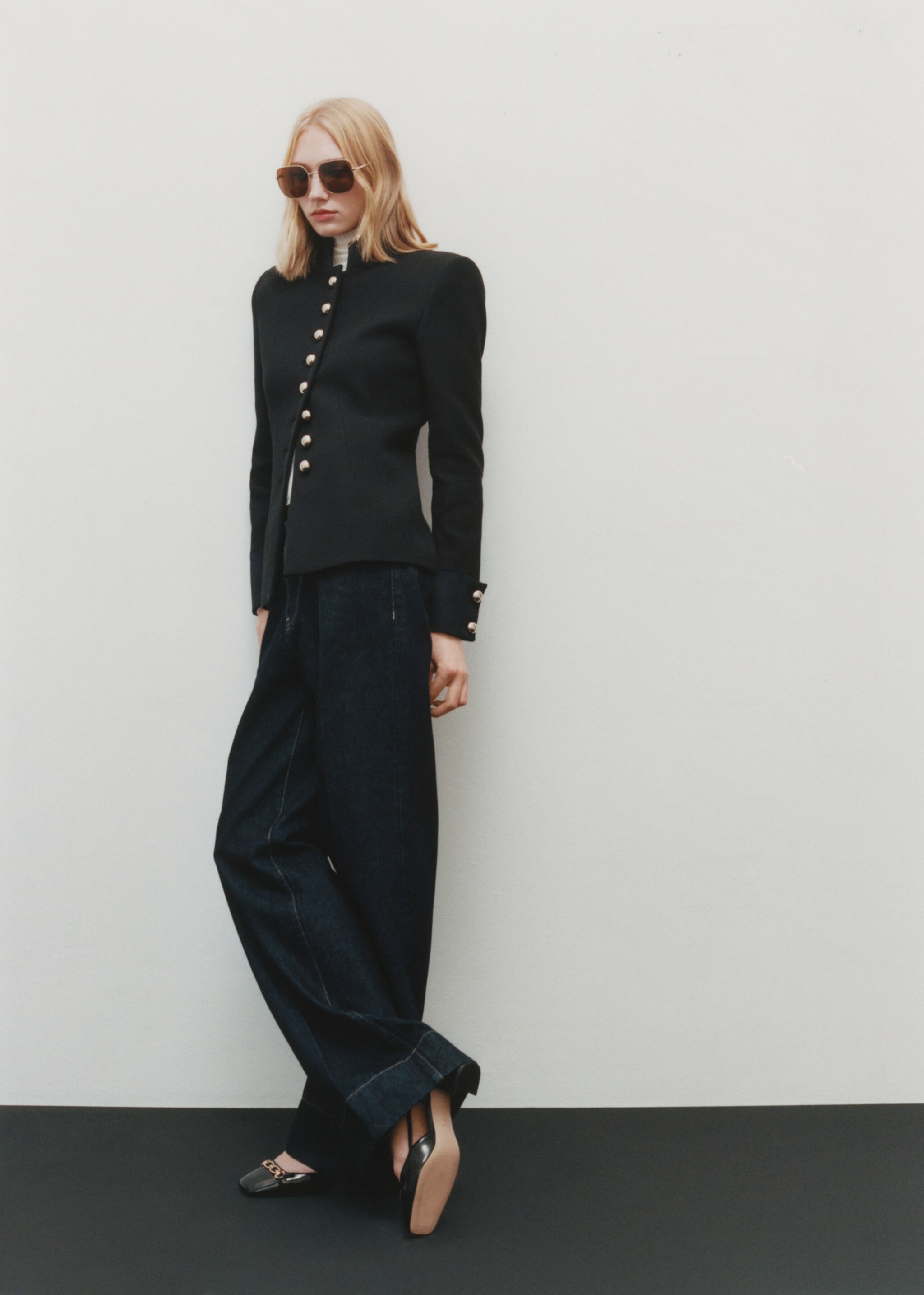 Jean wideleg taille normale - Détail de l'article 7, Bleu. Ref: 87030428-00.