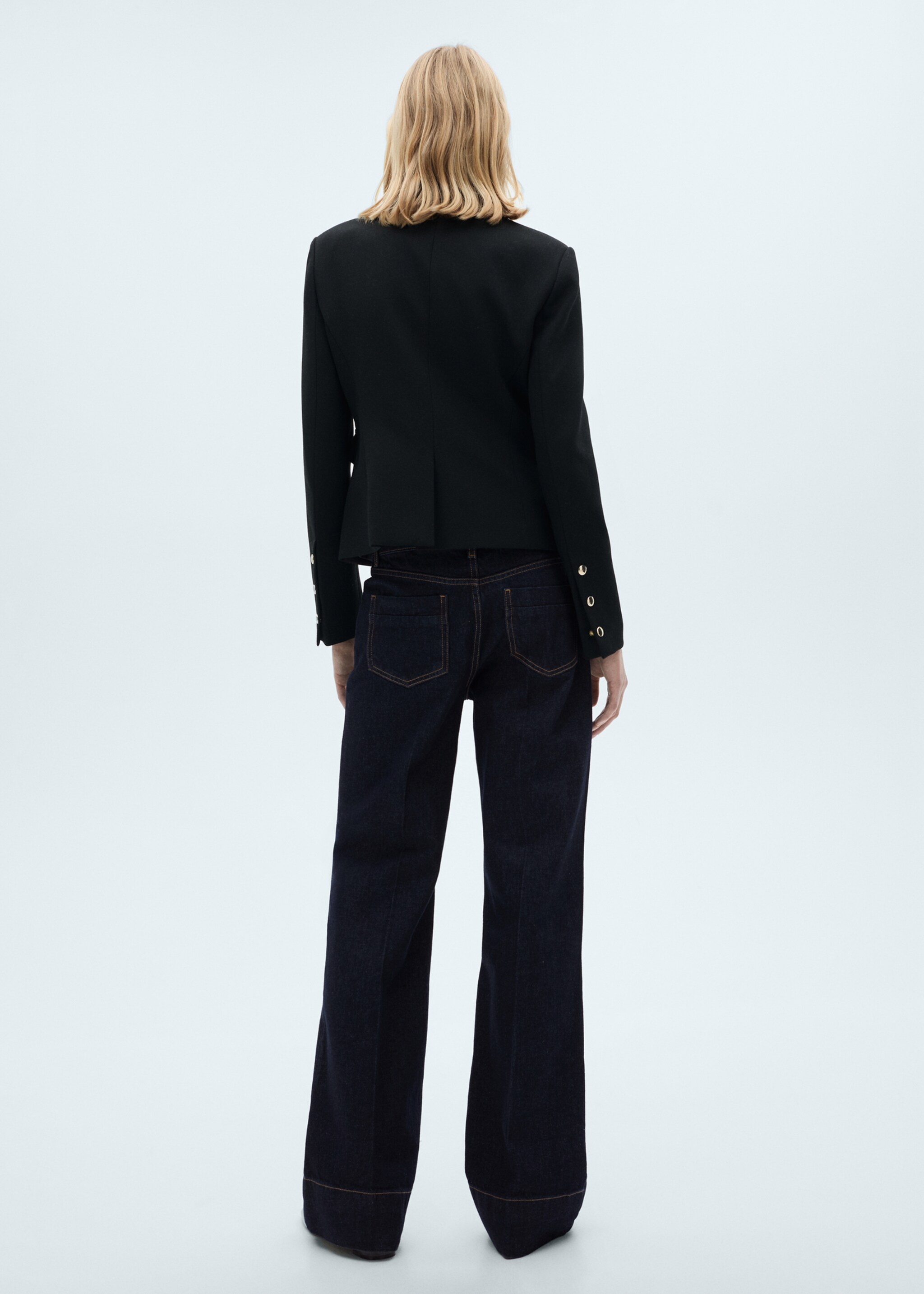 Jean wideleg taille normale - Verso de l’article, Bleu. Ref: 87030428-00.