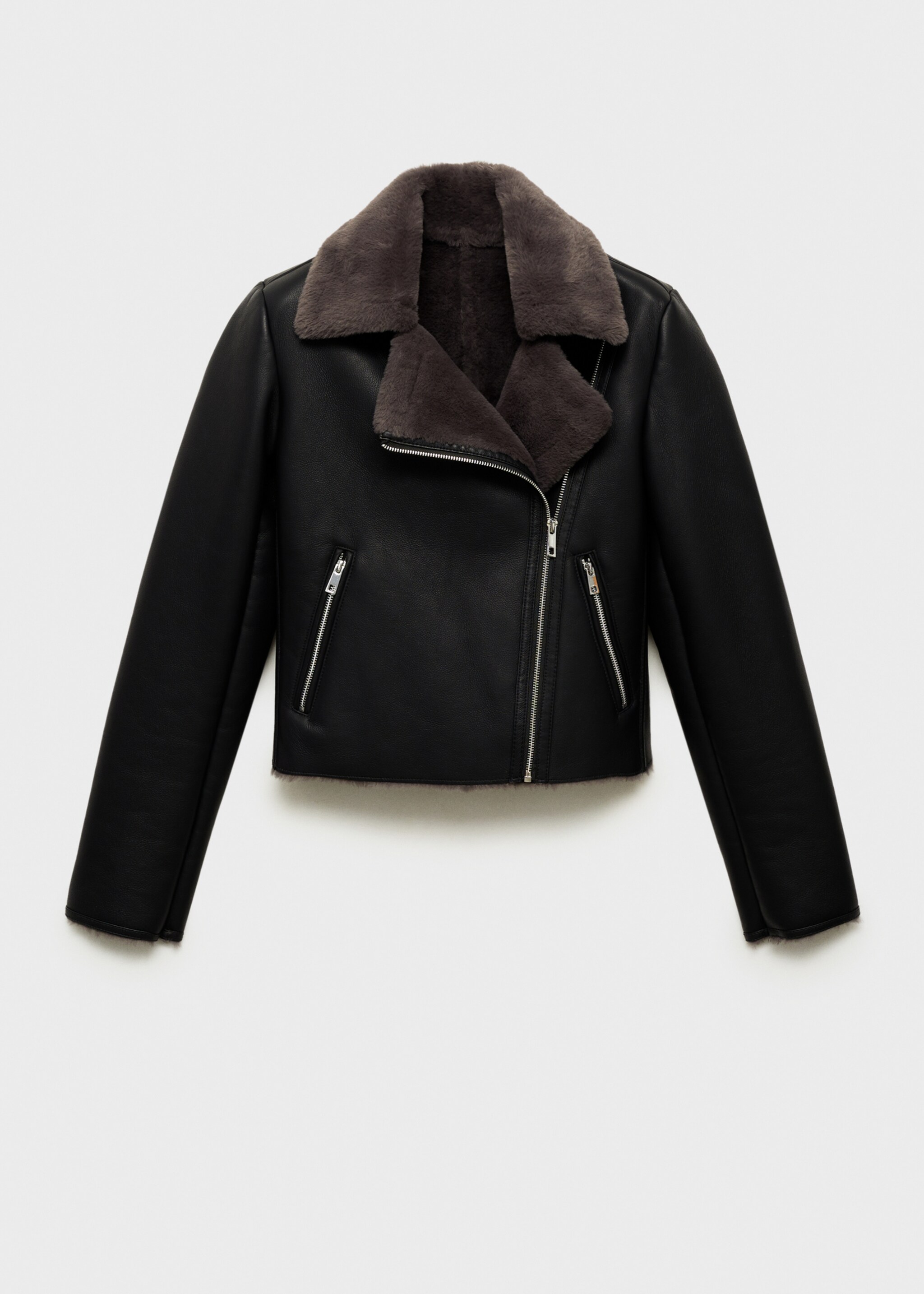 Veste double face simili-cuir - Article sans modèle, Noir. Ref: 87030431-00.