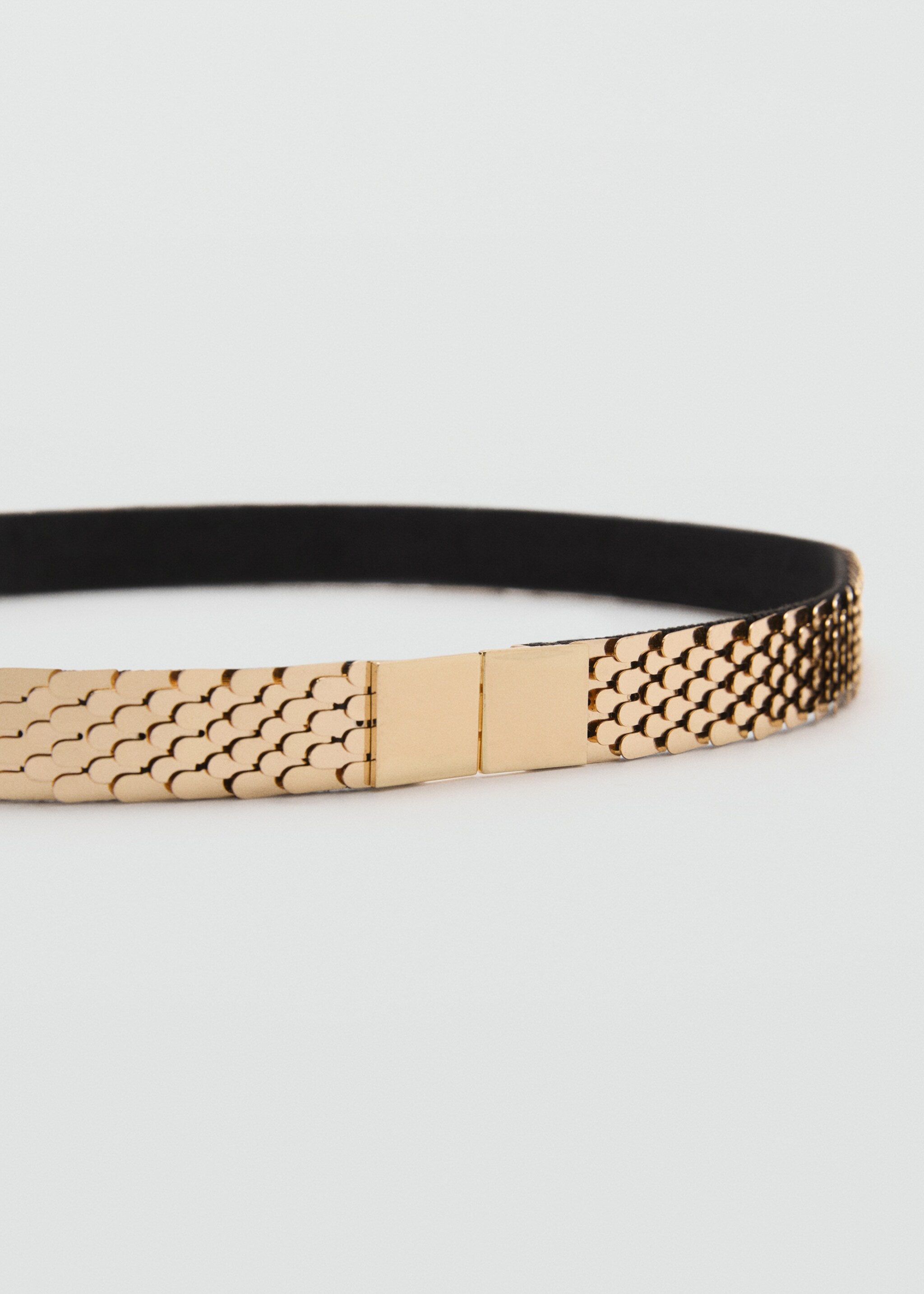 Dunne metalen ceintuur - Middenvlak, Goud. Ref: 87030433-00.