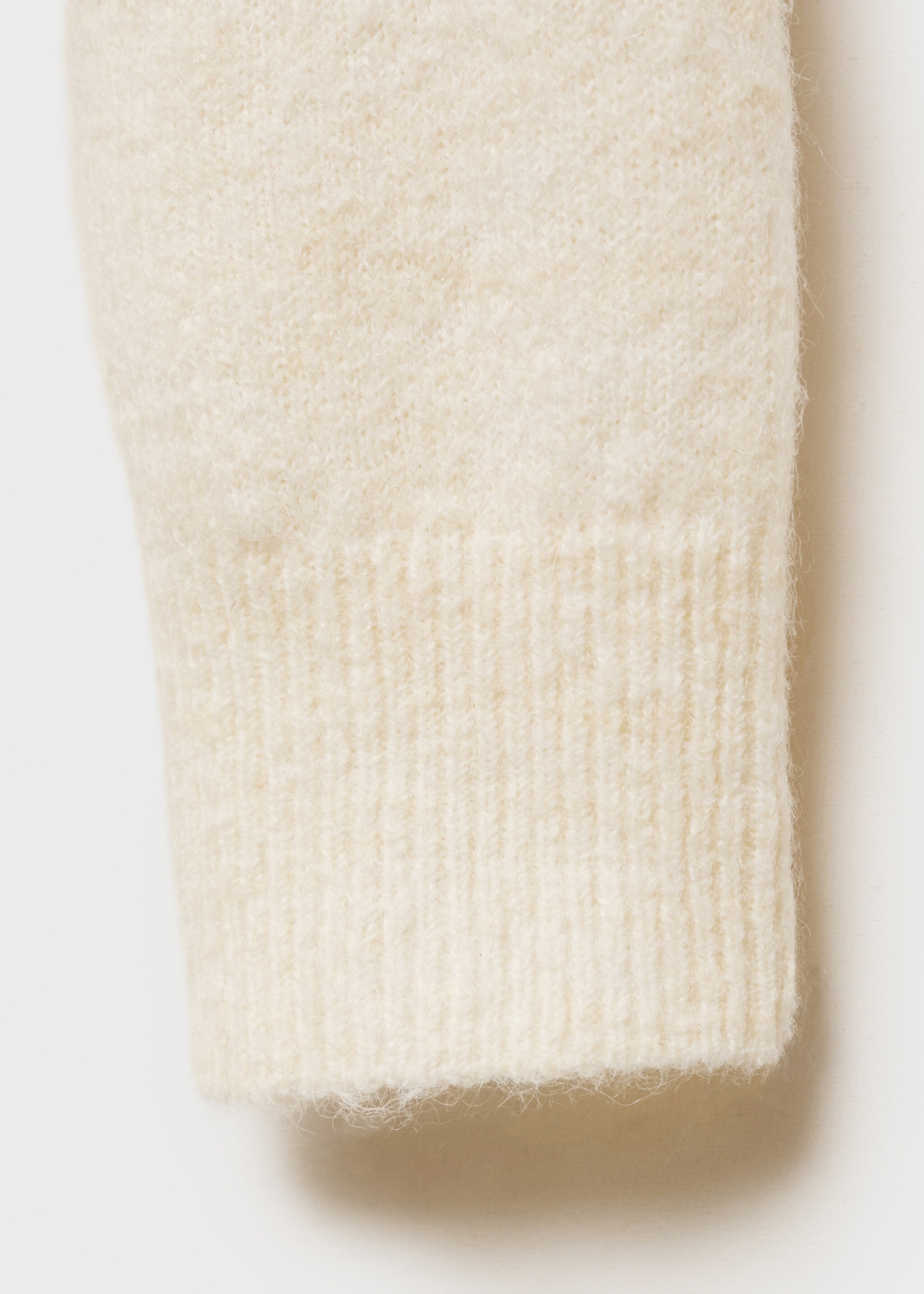 Sweater with wraparound lapel neck - Details of the article 0, Ecru. Ref: 87030434-00.