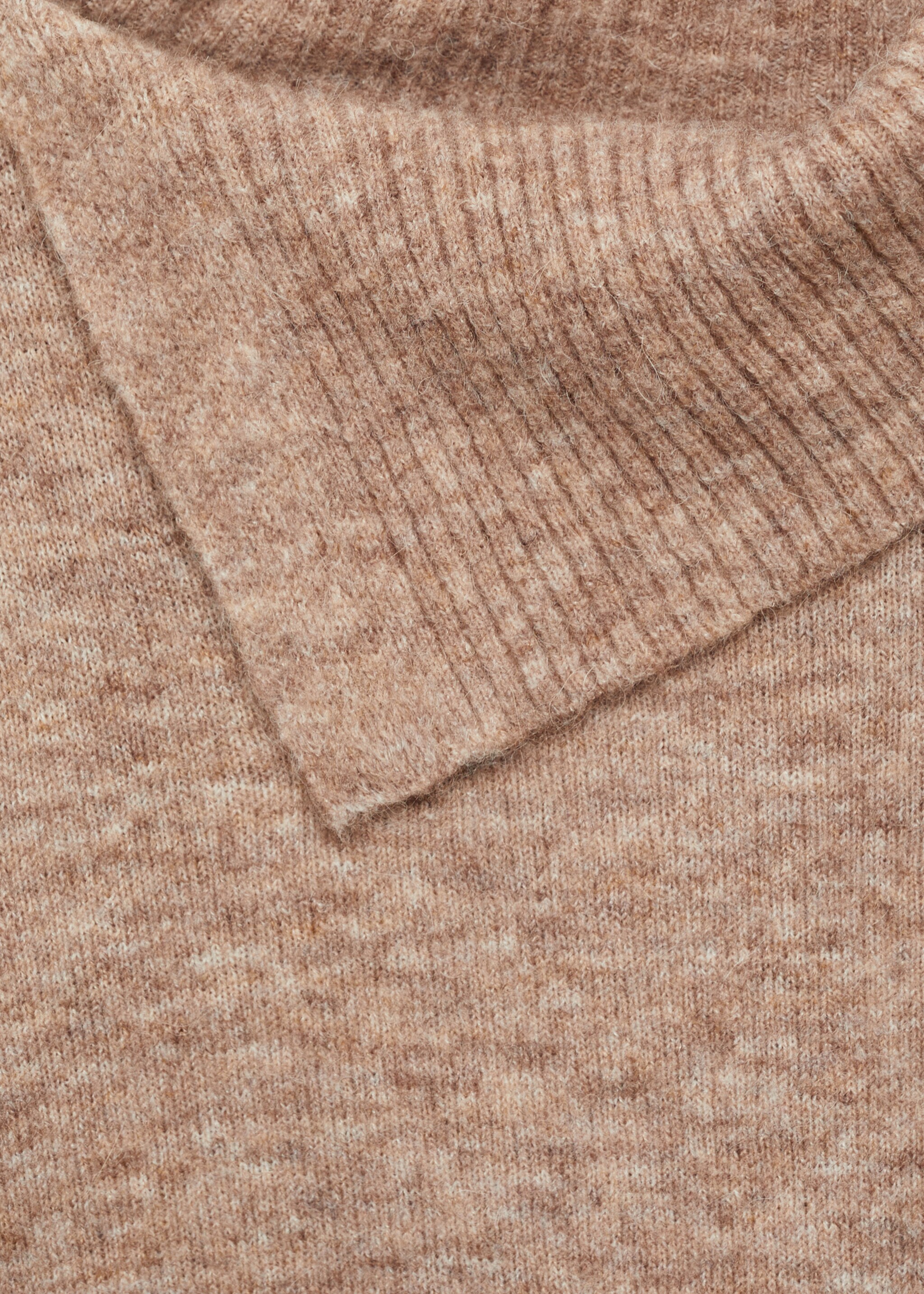 Sweater with wraparound lapel neck - Details of the article 8, Light/Pastel Grey. Ref: 87030434-00.