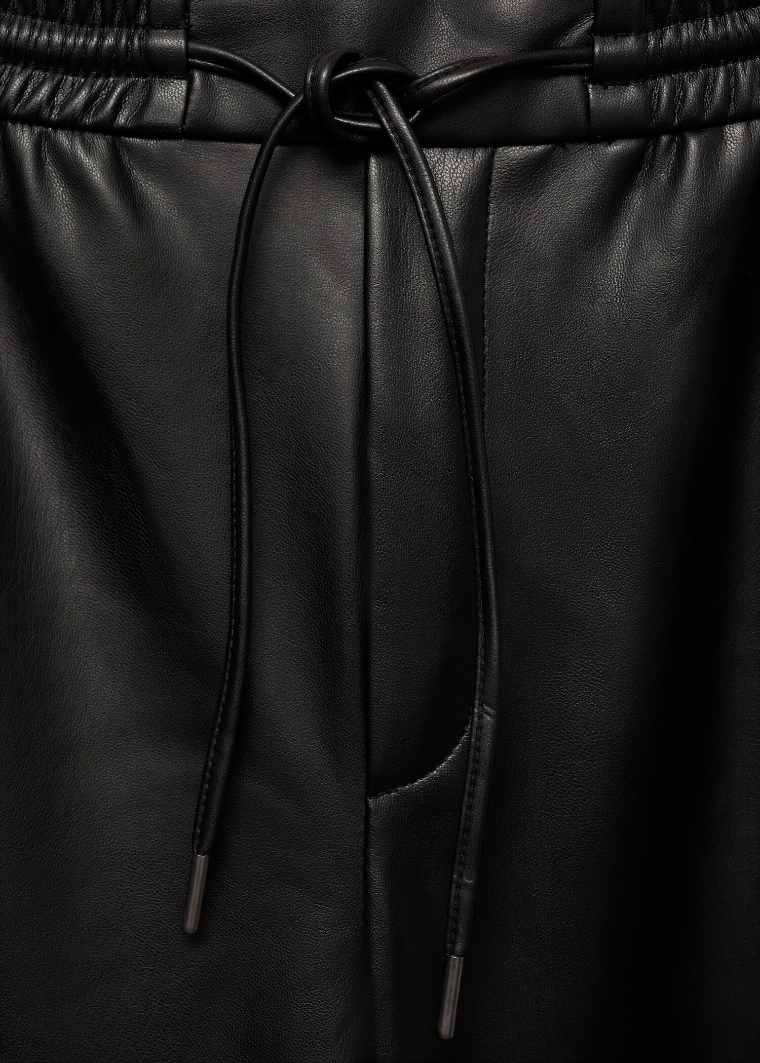 Faux-leather trousers with elastic waist - Details of the article 8