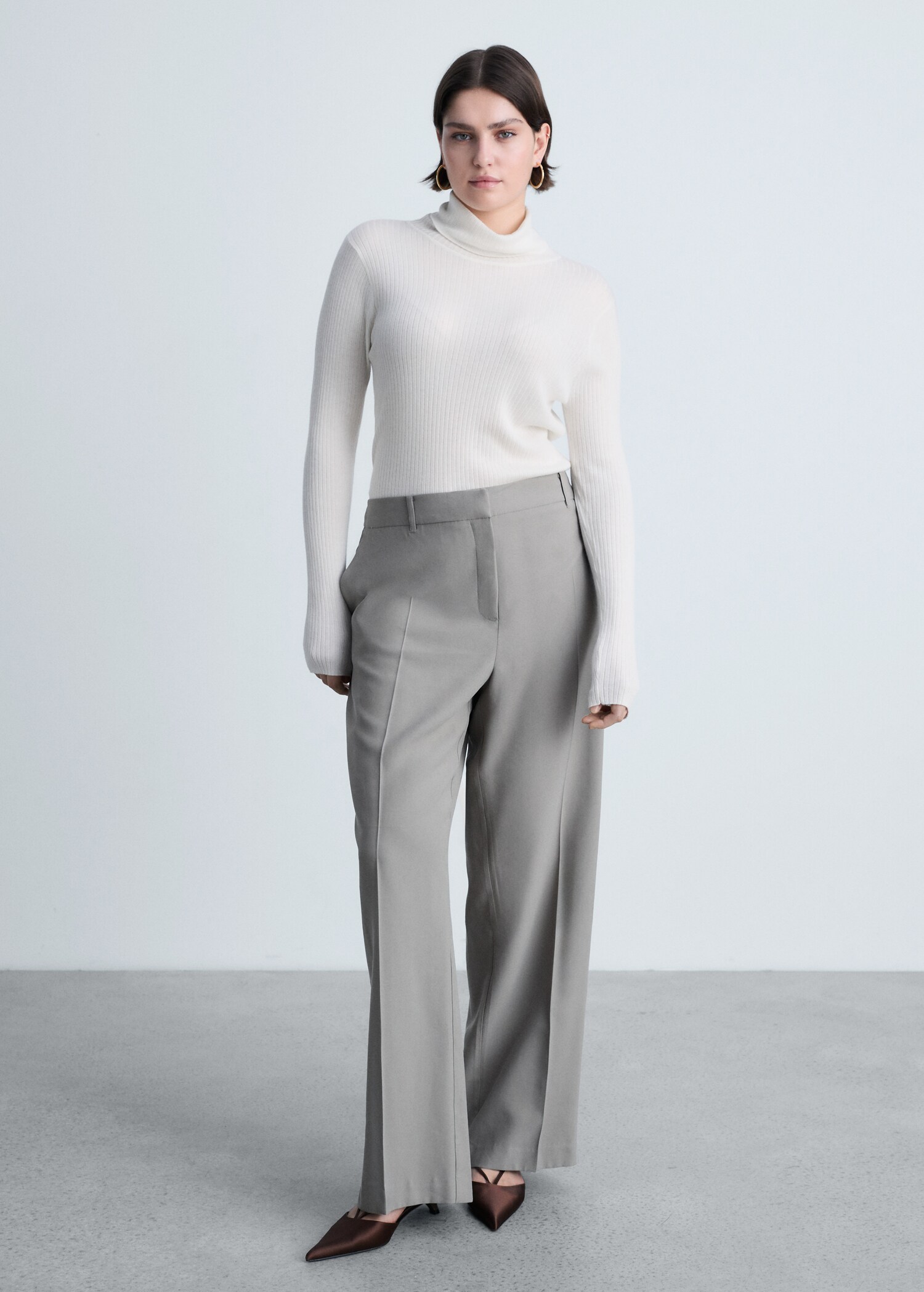 Pull-over laine mélangée col roulé - Détail de l'article 3