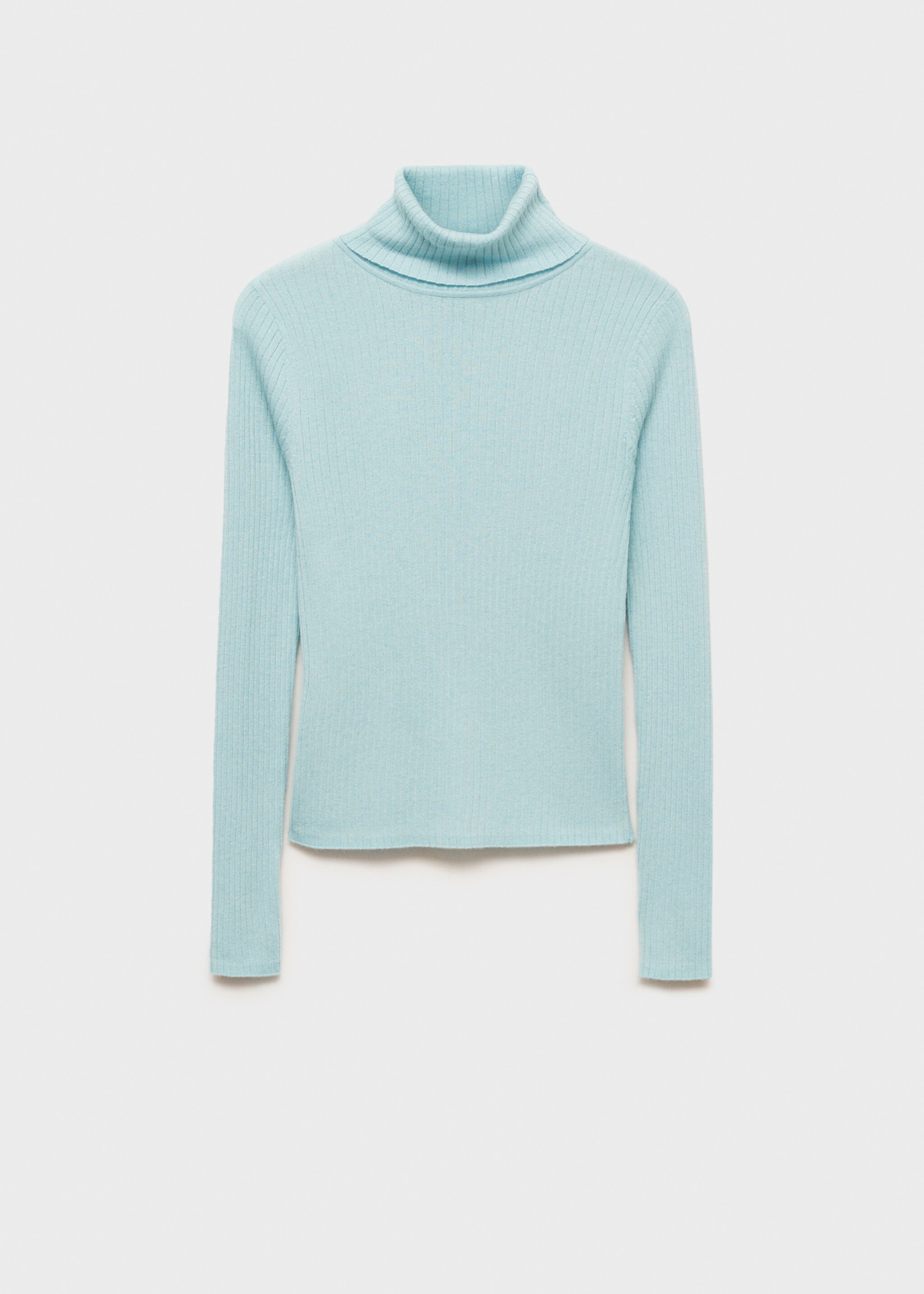 Genser i ullblanding med høy hals - Artikkel uten modell, Havgrønn. Ref: 87030441-00.