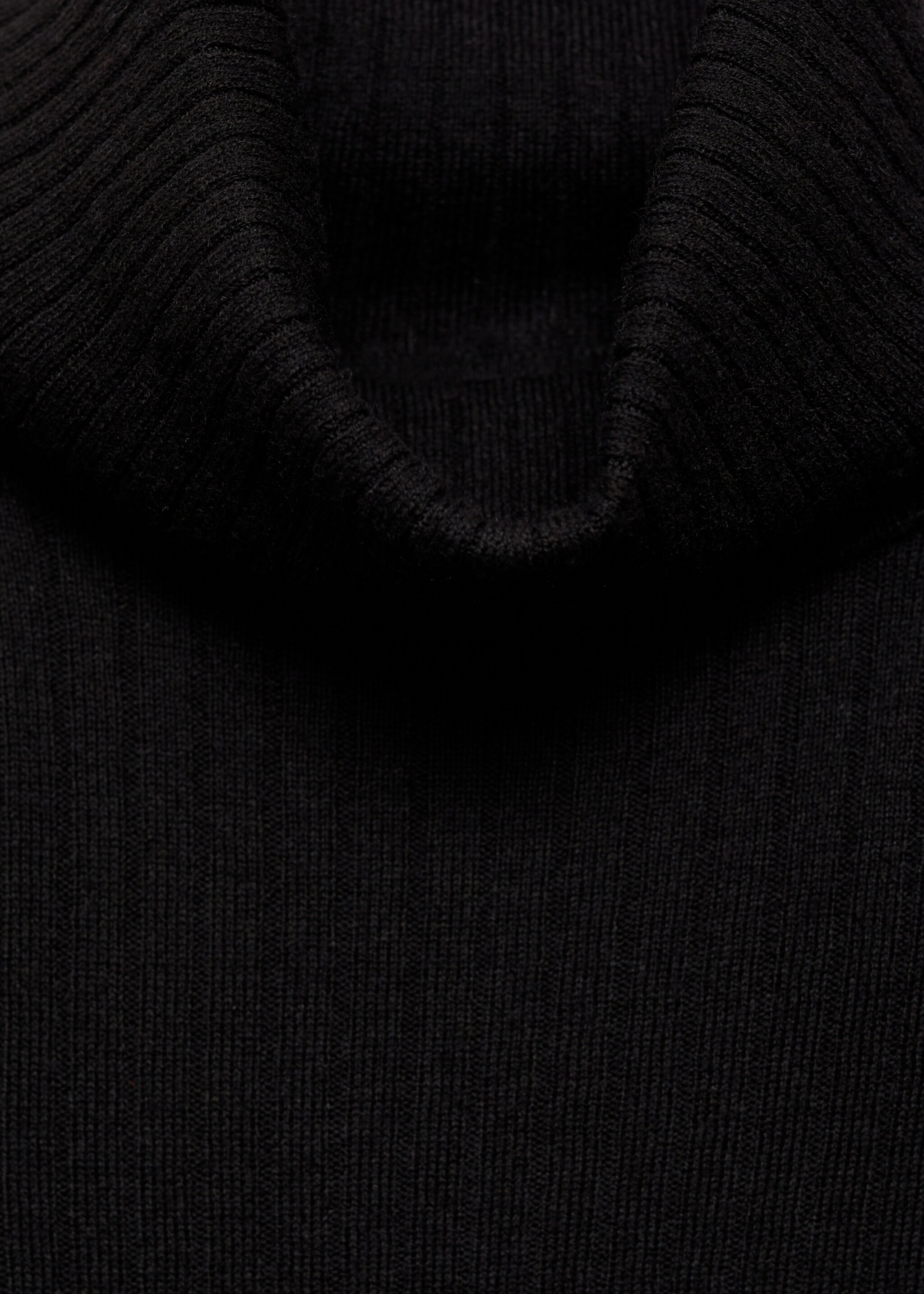 Wool blend turtleneck sweater - Details of the article 8, Black. Ref: 87030441-00.