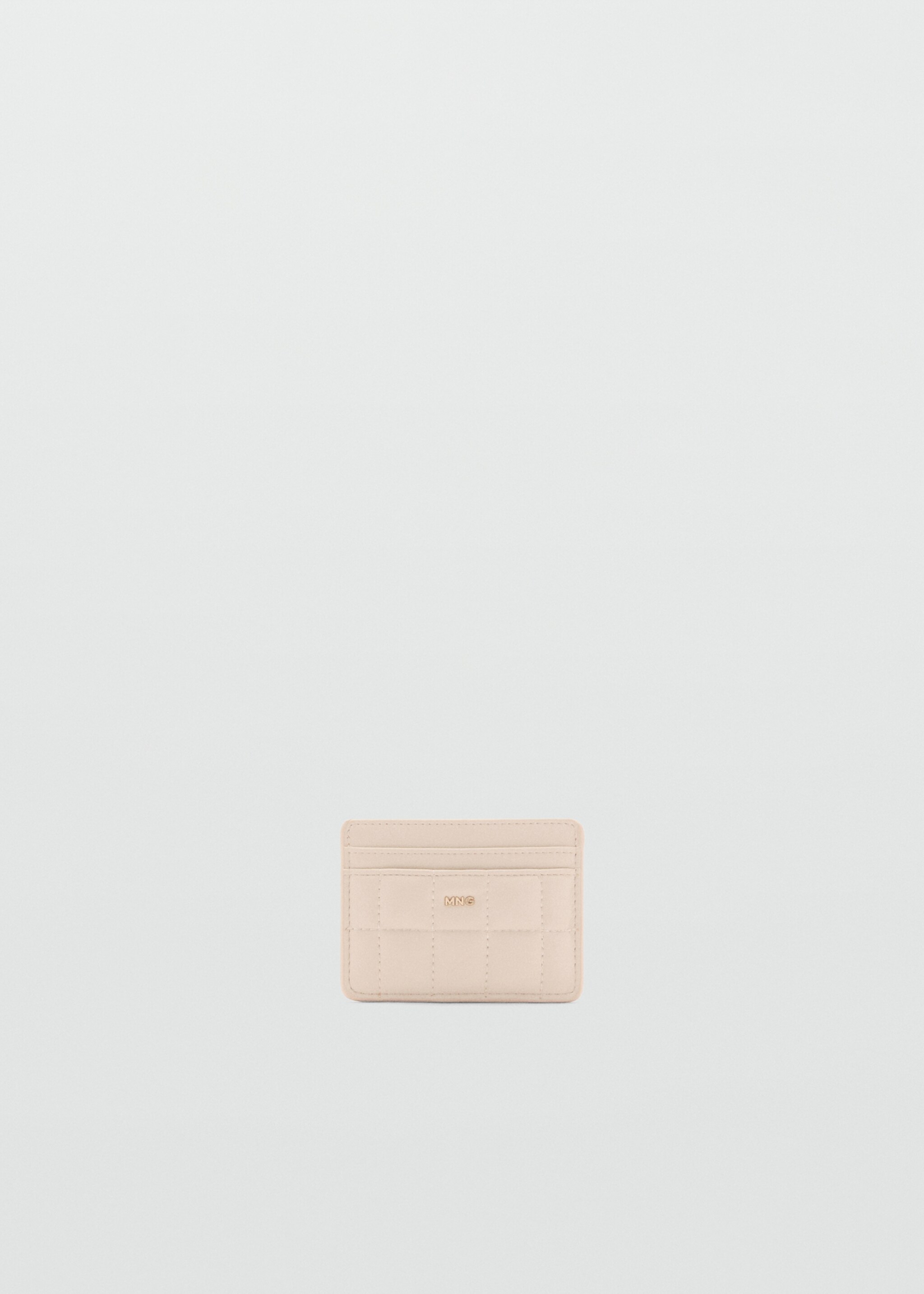 Prošívané pouzdro na karty s logem - Zboží bez modelu, Šedobílá. Ref: 87030442-00.