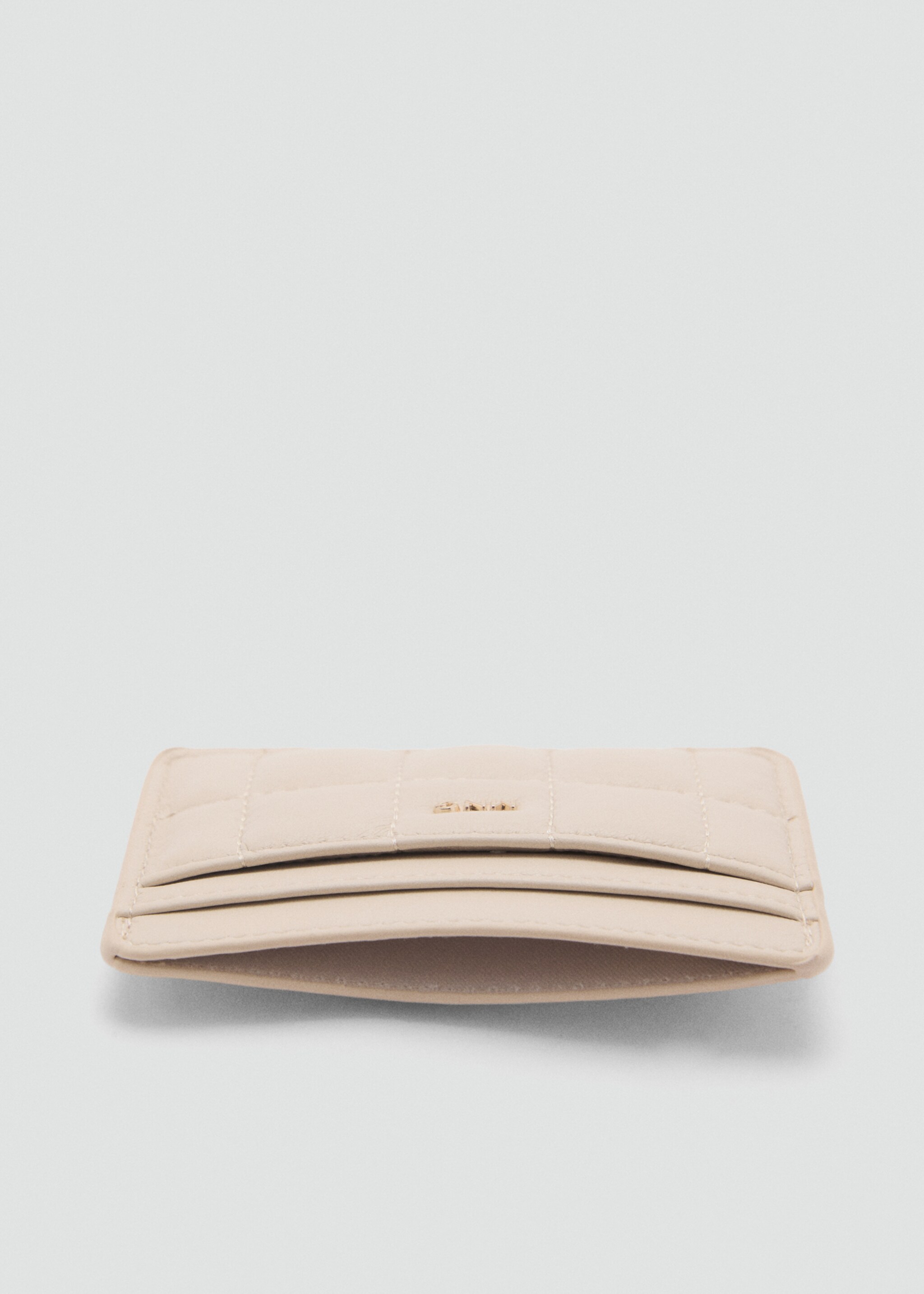 Prošívané pouzdro na karty s logem - Detail zboží 1, Šedobílá. Ref: 87030442-00.