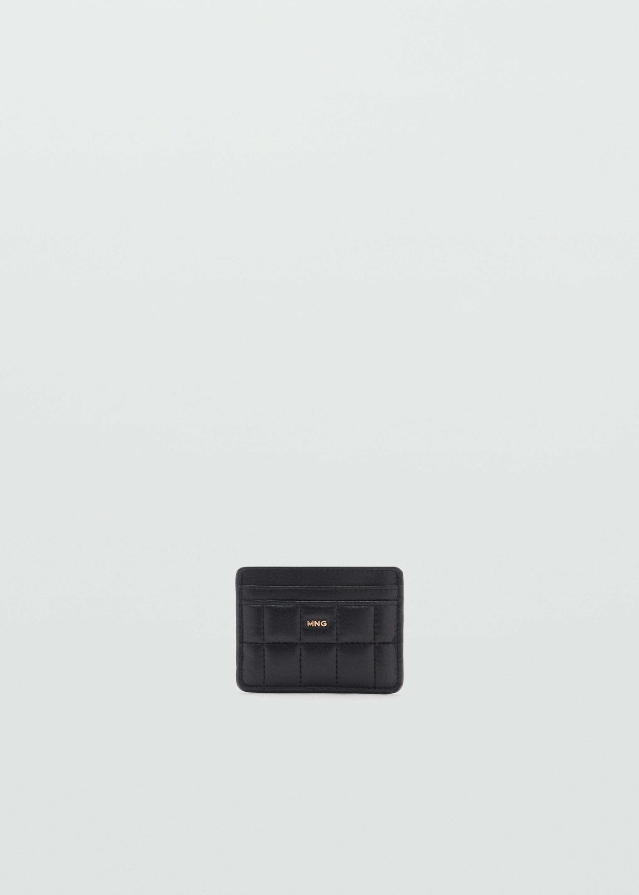 Prošívané pouzdro na karty s logem - Zboží bez modelu, Černá. Ref: 87030442-00.