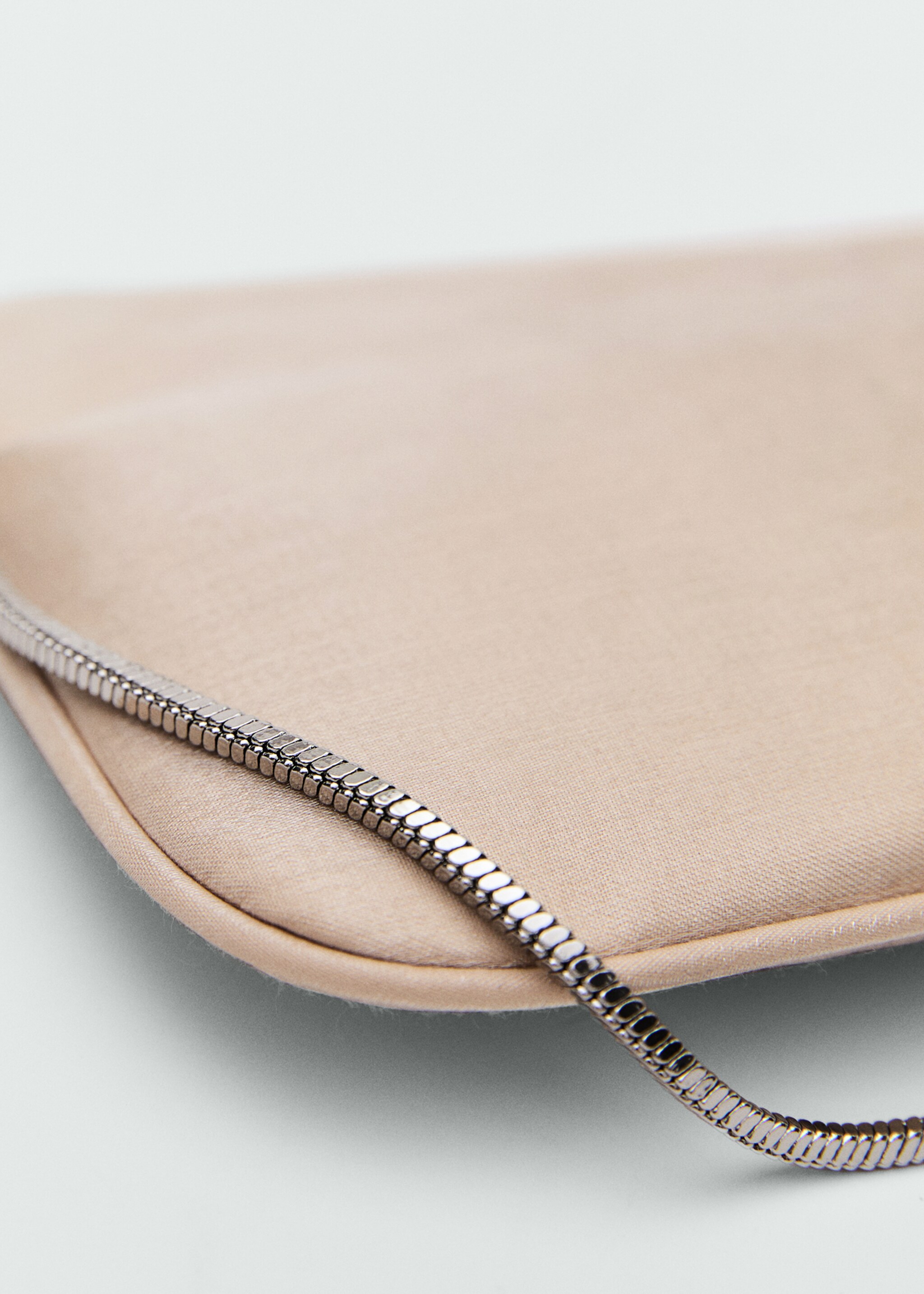 Tasche mit Glitzer-Finish und Kette - Detail des Artikels 1, Beige. Ref: 87030452-00.