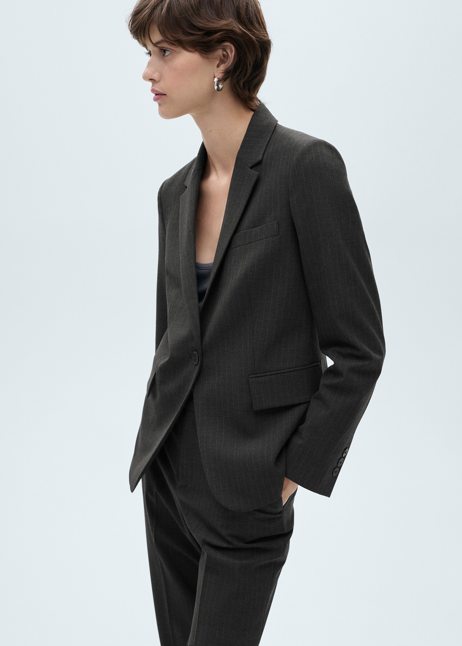 Pinstripe suit blazer - Details of the article 2