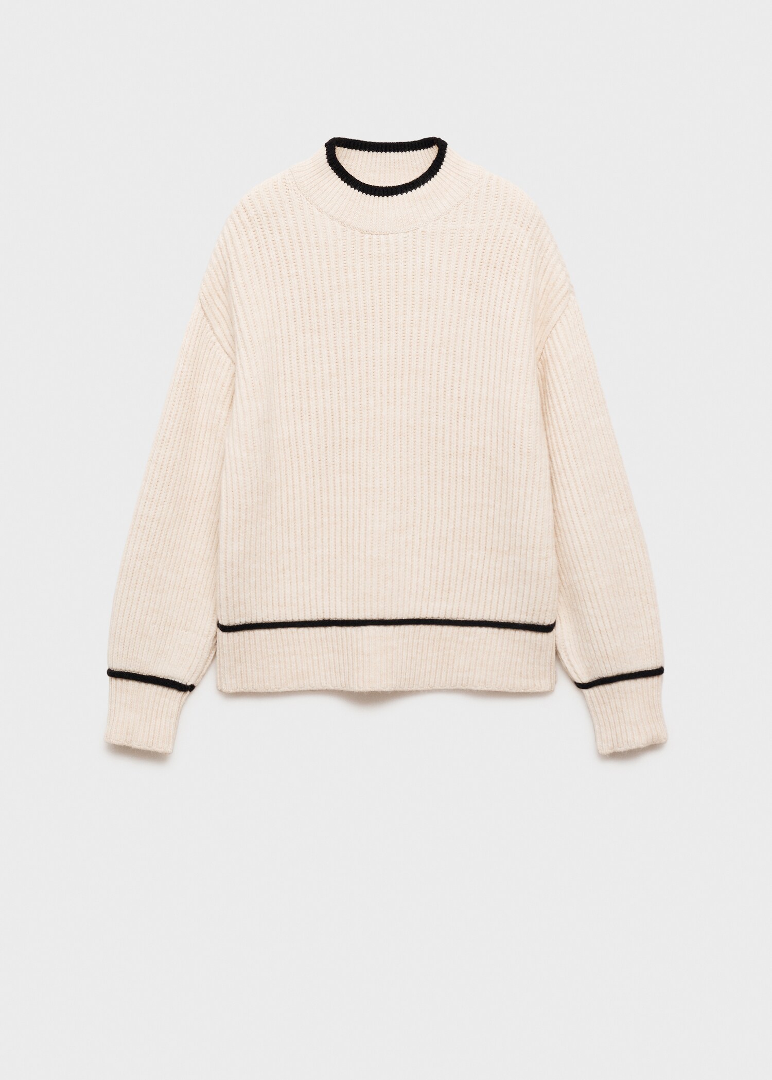 Perkins-neck sweater with contrasting details - Article without model