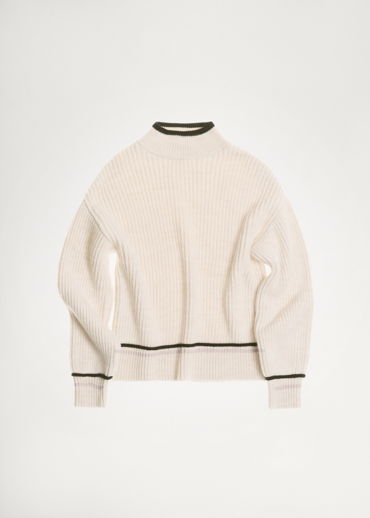 Perkins-neck sweater with contrasting details - Details of the article 7
