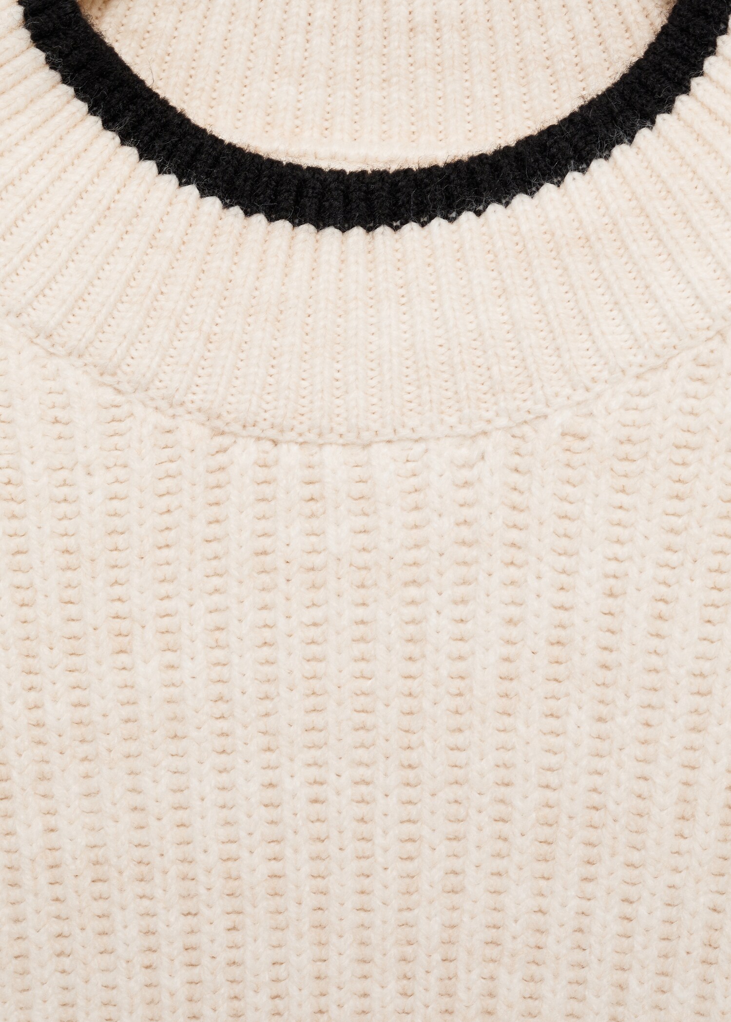 Perkins-neck sweater with contrasting details - Details of the article 8