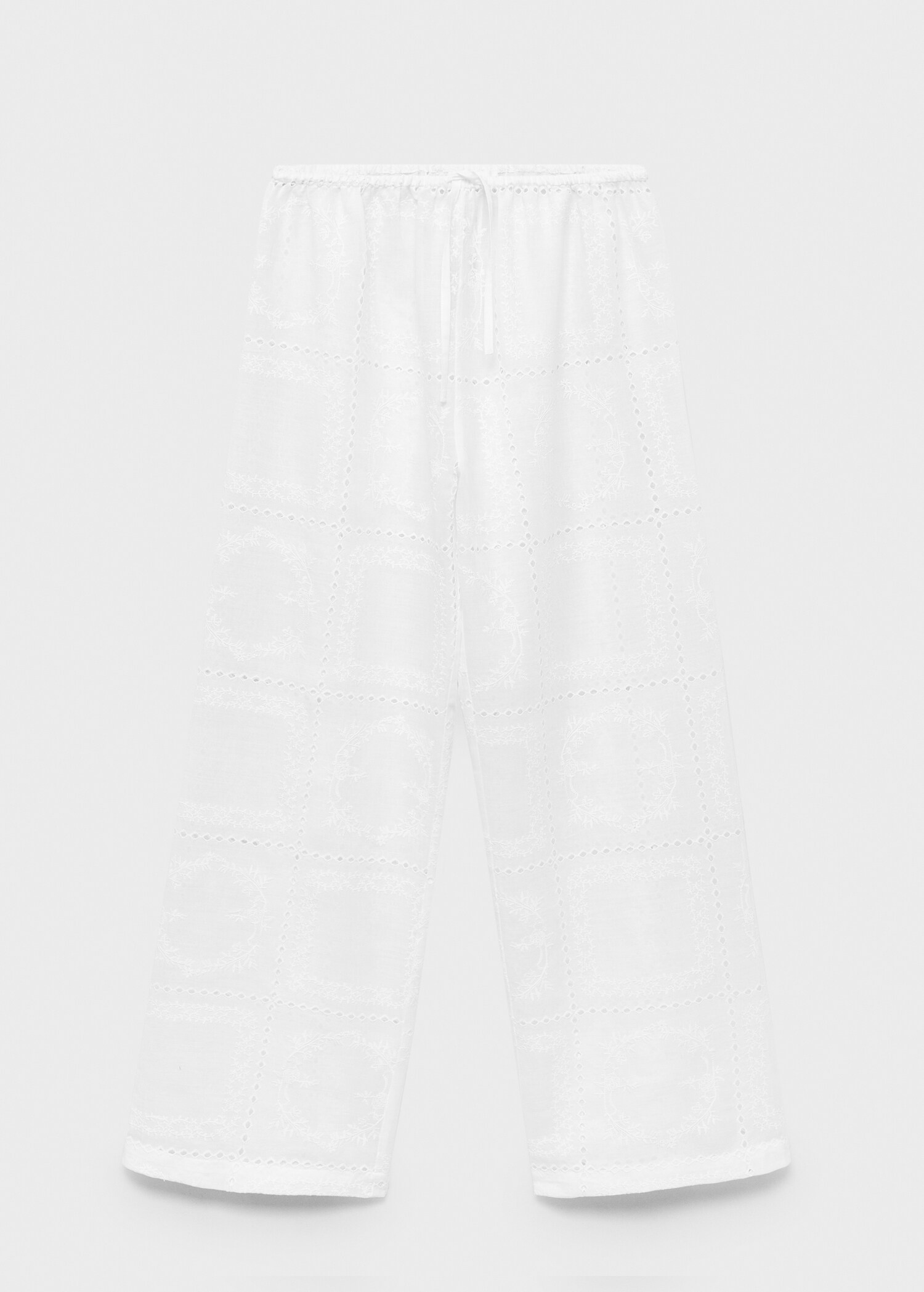 Pantalon 100 % ramie brodé - Article sans modèle
